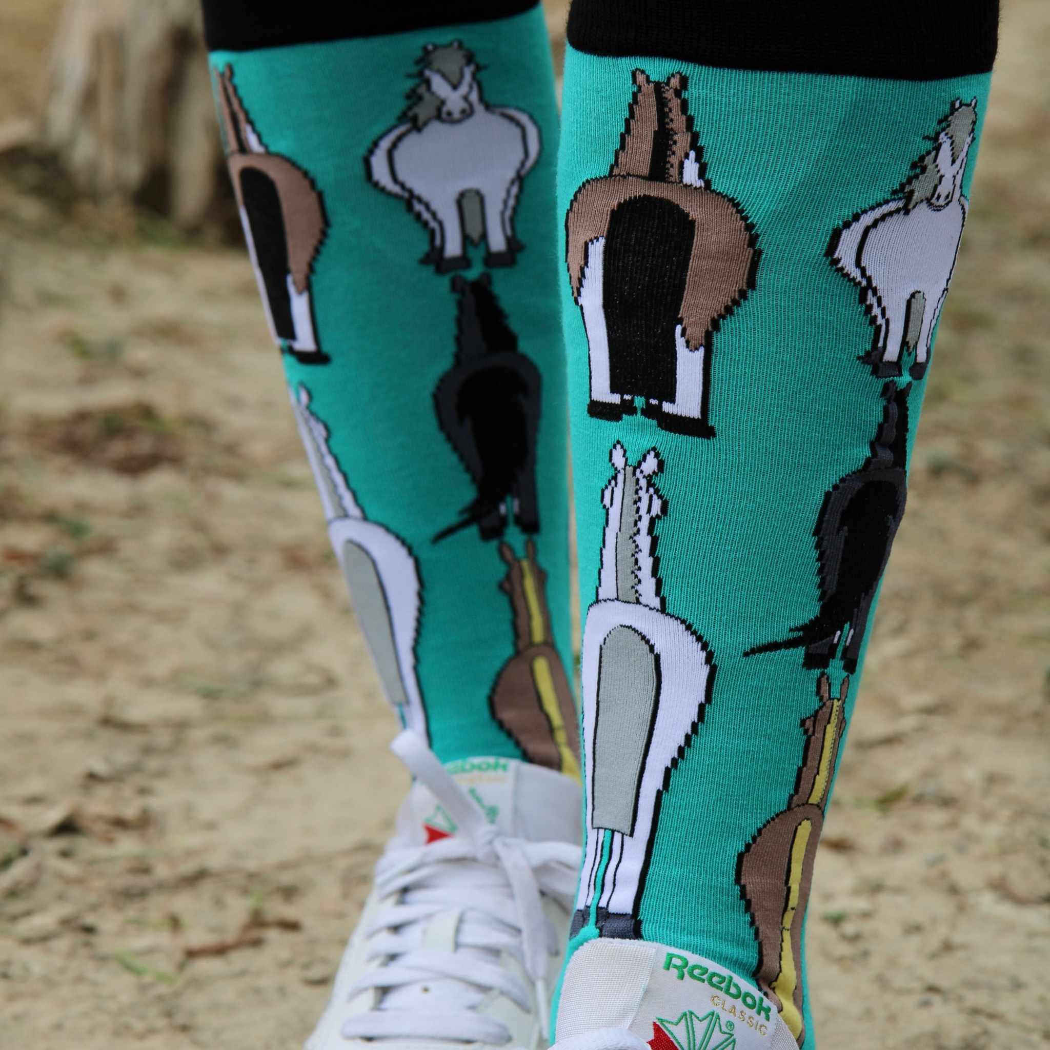 dreamers & schemers Knit Socks Butts Knit Socks equestrian boot socks boot socks thin socks riding socks pattern socks tall socks funny socks knee high socks horse socks horse show socks