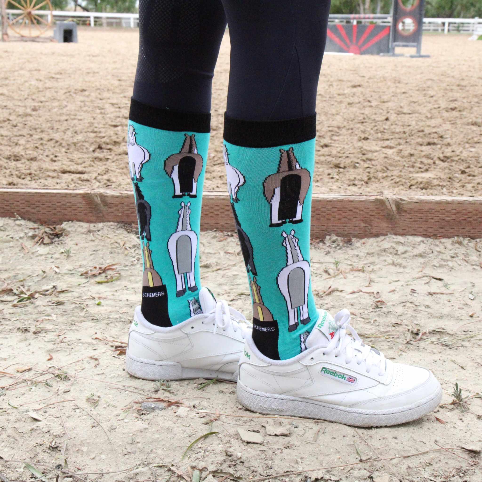 dreamers & schemers Knit Socks Butts Knit Socks equestrian boot socks boot socks thin socks riding socks pattern socks tall socks funny socks knee high socks horse socks horse show socks