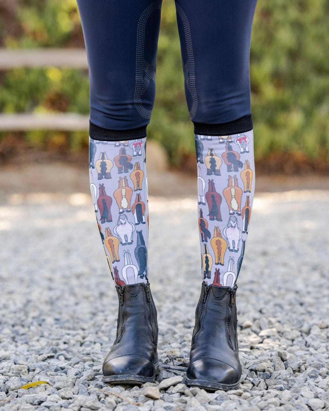 Butts Pair & a Spare equestrian boot socks, showing the full pattern layout