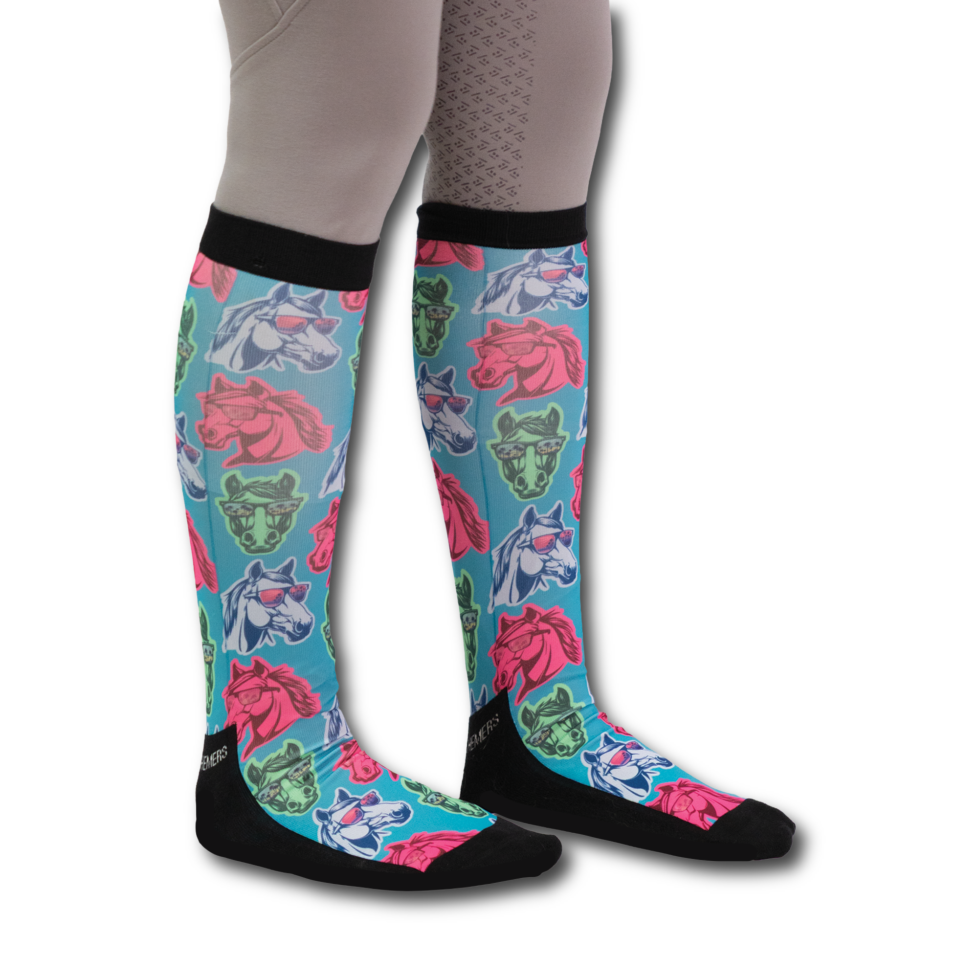 California Dreamin' black top boot socks pack with free spare sock for adults