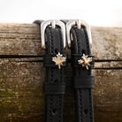 ManeJane Spur Straps Silver Canada Spur Straps (maple leaf) equestrian boot socks boot socks thin socks riding socks pattern socks tall socks funny socks knee high socks horse socks horse show socks