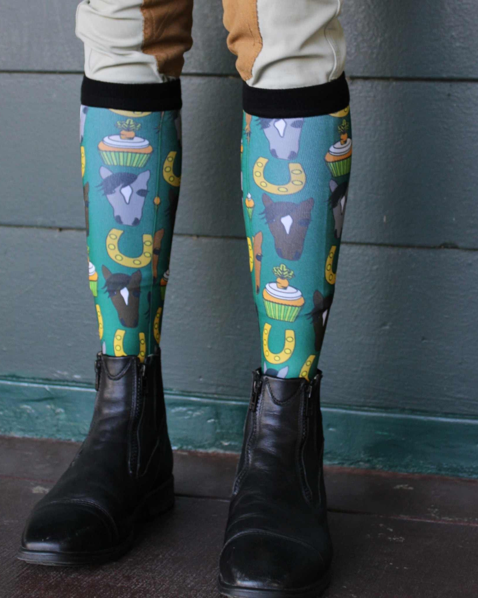 Carrot Cake Pair & a Spare equestrian boot socks, by Dreamers & Schemers