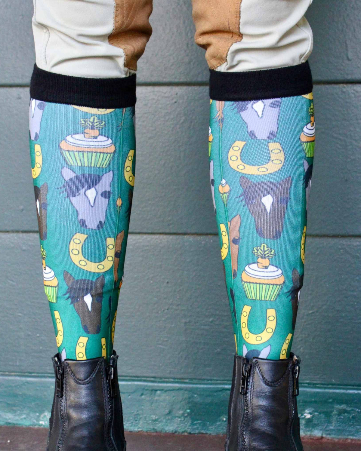 Carrot Cake youth Pair & a Spare boot socks, alternate angle, by Dreamers & Schemers