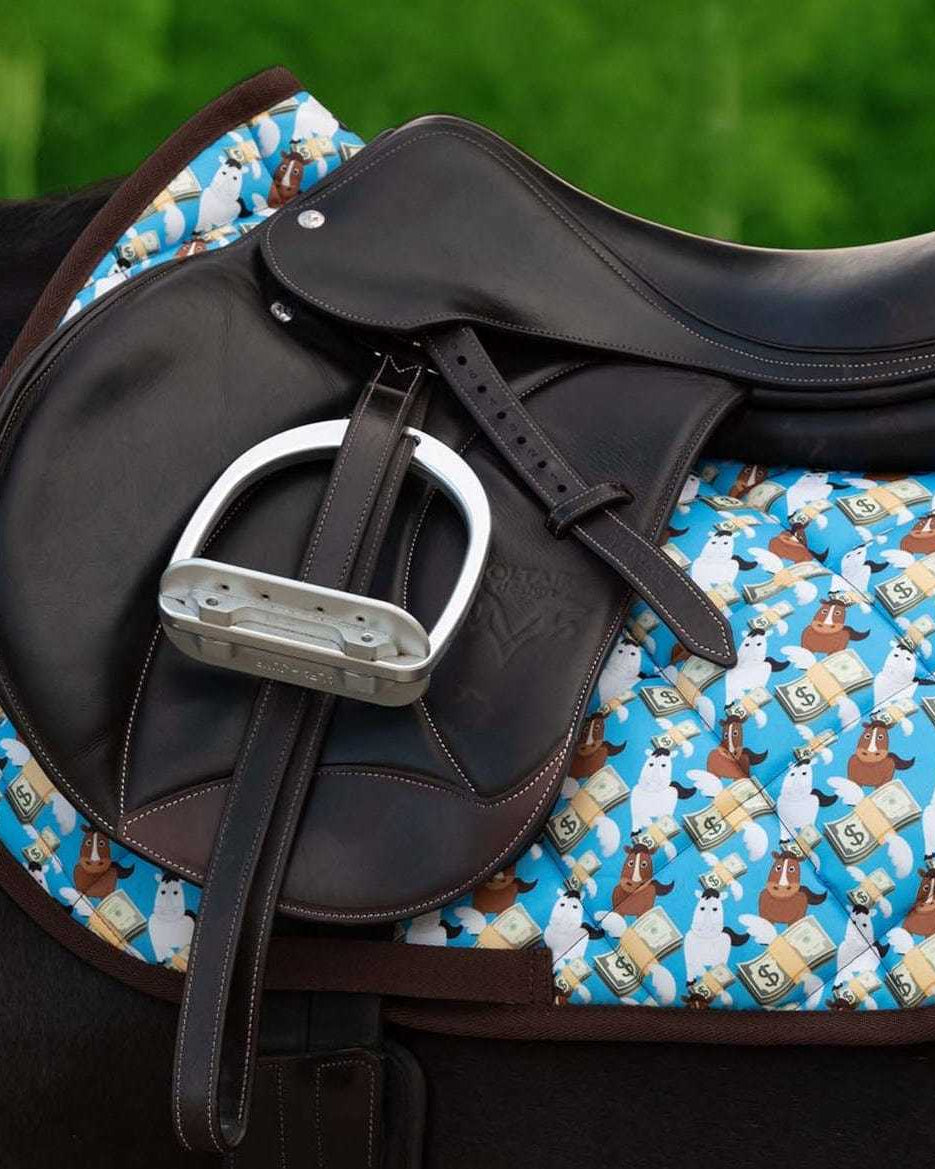 Cash Money all-purpose saddle pad with money dollar bills, by Dreamers & Schemers