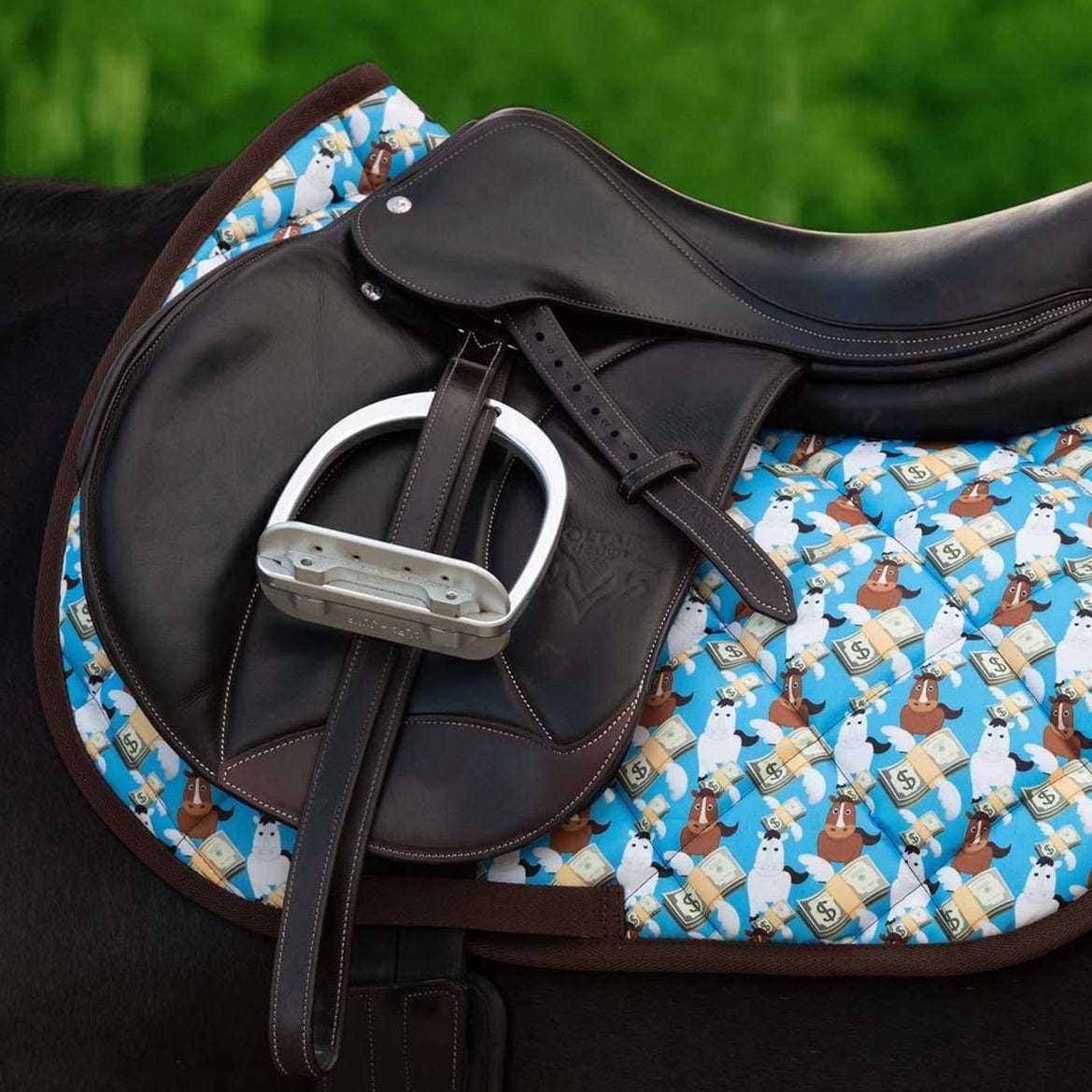 Dreamers & Schemers Cash Money Saddle Pad – patterned saddle pad, equestrian gift, horseback riding gear from Dreamers & Schemers Saddle Pads