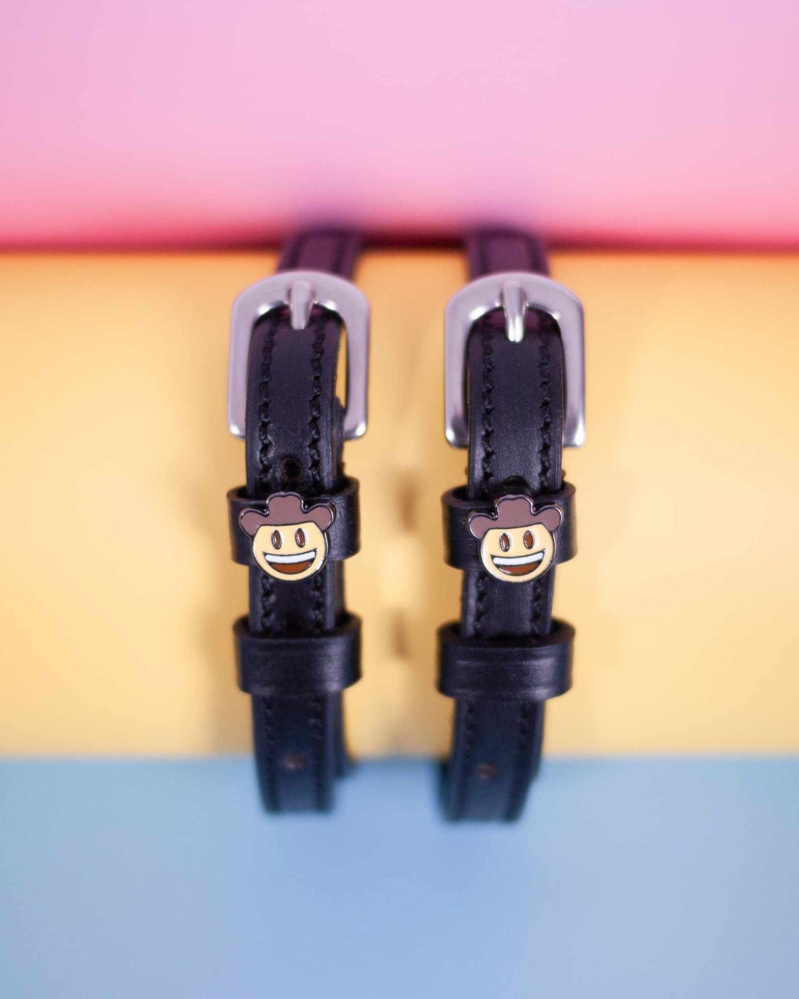 ManeJane Spur Straps Cowboy Emoji Spur Strap equestrian boot socks boot socks thin socks riding socks pattern socks tall socks funny socks knee high socks horse socks horse show socks