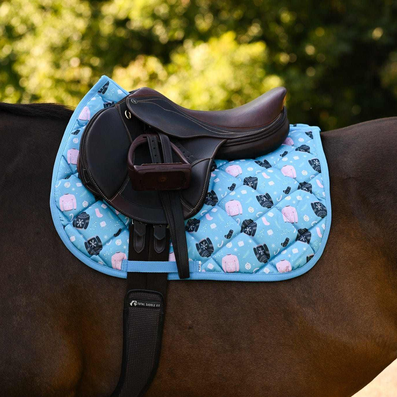 Dreamers & Schemers Cozy Saddle Pad – patterned saddle pad, equestrian gift, horseback riding gear from Dreamers & Schemers Saddle Pads