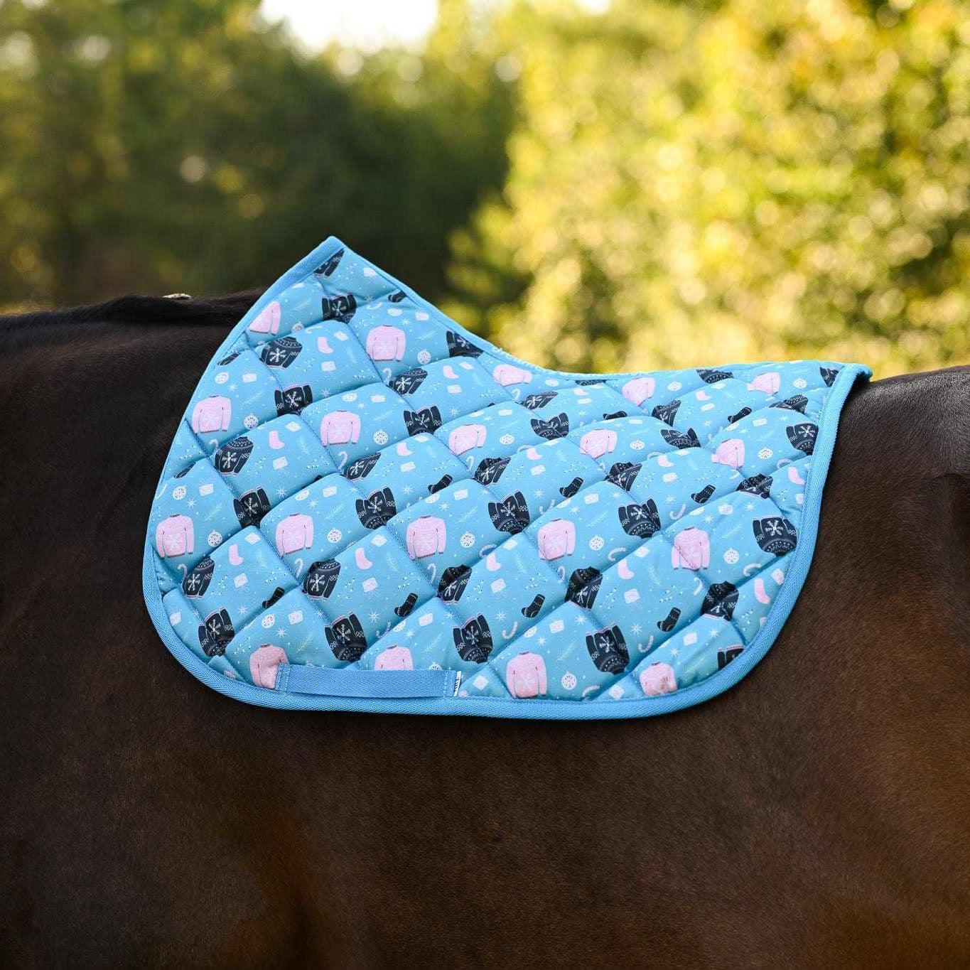 Dreamers & Schemers Cozy Saddle Pad – patterned saddle pad, equestrian gift, horseback riding gear from Dreamers & Schemers Saddle Pads