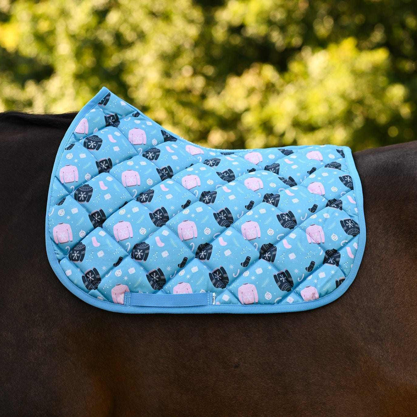 Dreamers & Schemers Cozy Saddle Pad – patterned saddle pad, equestrian gift, horseback riding gear from Dreamers & Schemers Saddle Pads