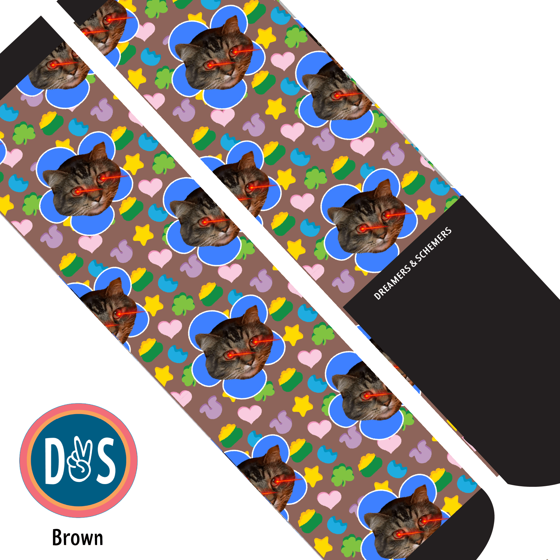 Custom AL Custom Socks Adult / Brown Custom Flower with Lucky Treats Socks 1 Photo equestrian boot socks boot socks thin socks riding socks pattern socks tall socks funny socks knee high socks horse socks horse show socks