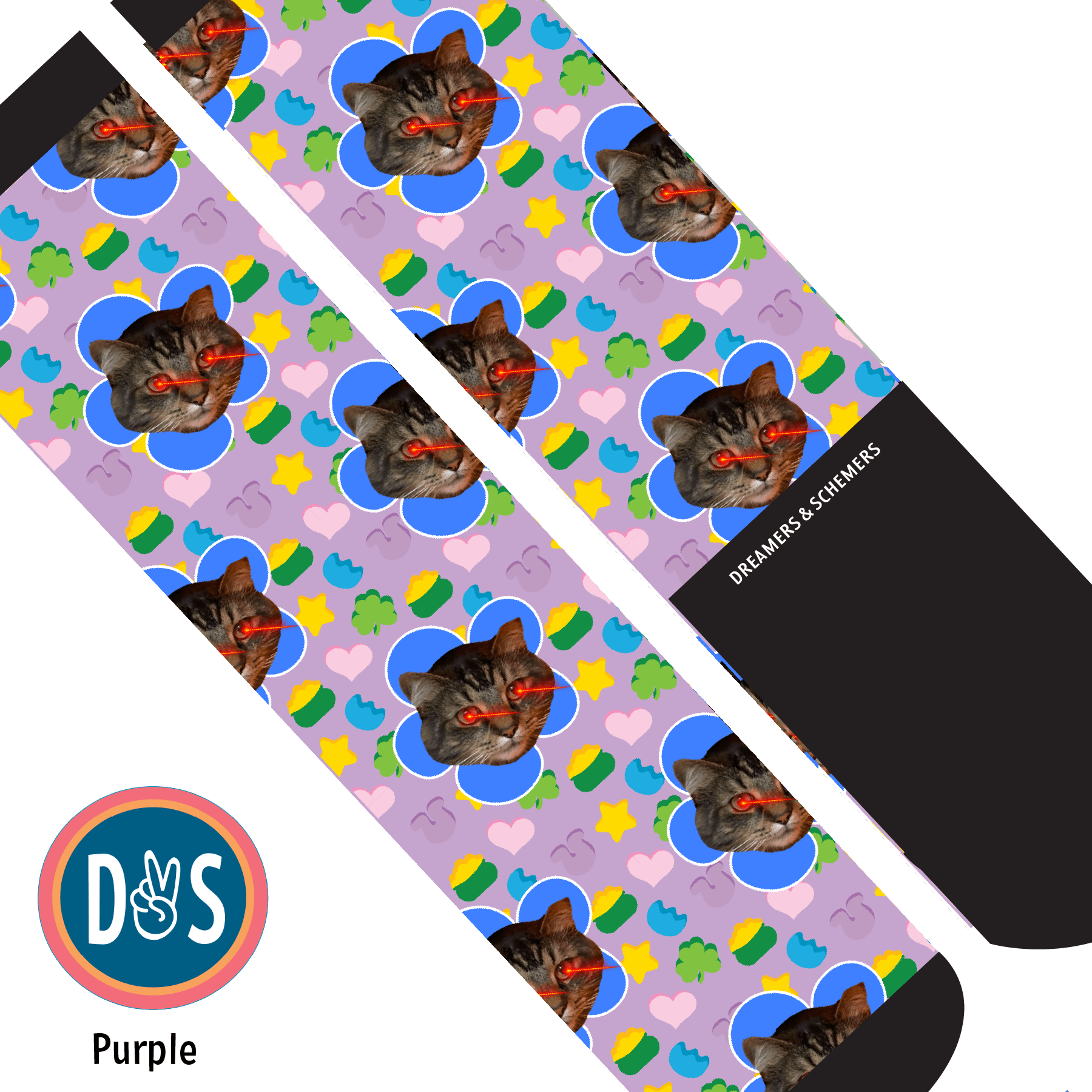 Custom AL Custom Socks Adult / Purple Custom Flower with Lucky Treats Socks 1 Photo equestrian boot socks boot socks thin socks riding socks pattern socks tall socks funny socks knee high socks horse socks horse show socks