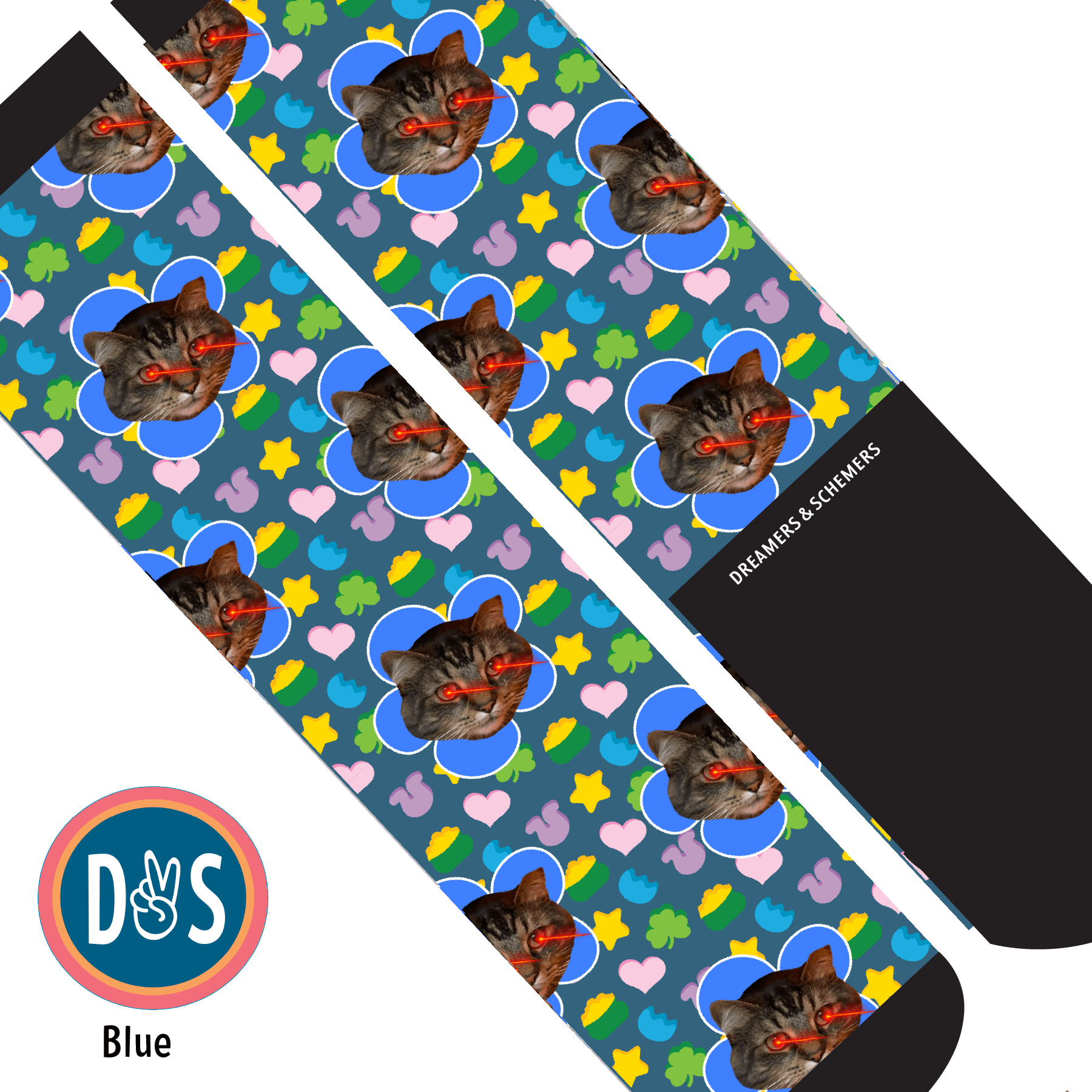 Custom AL Custom Socks Adult / Blue Custom Flower with Lucky Treats Socks 1 Photo equestrian boot socks boot socks thin socks riding socks pattern socks tall socks funny socks knee high socks horse socks horse show socks