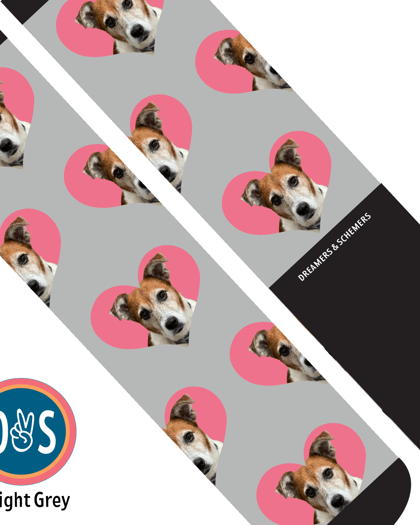 Custom AL Custom Socks Adult / Light Grey Custom Heart Socks 1 Photo equestrian boot socks boot socks thin socks riding socks pattern socks tall socks funny socks knee high socks horse socks horse show socks