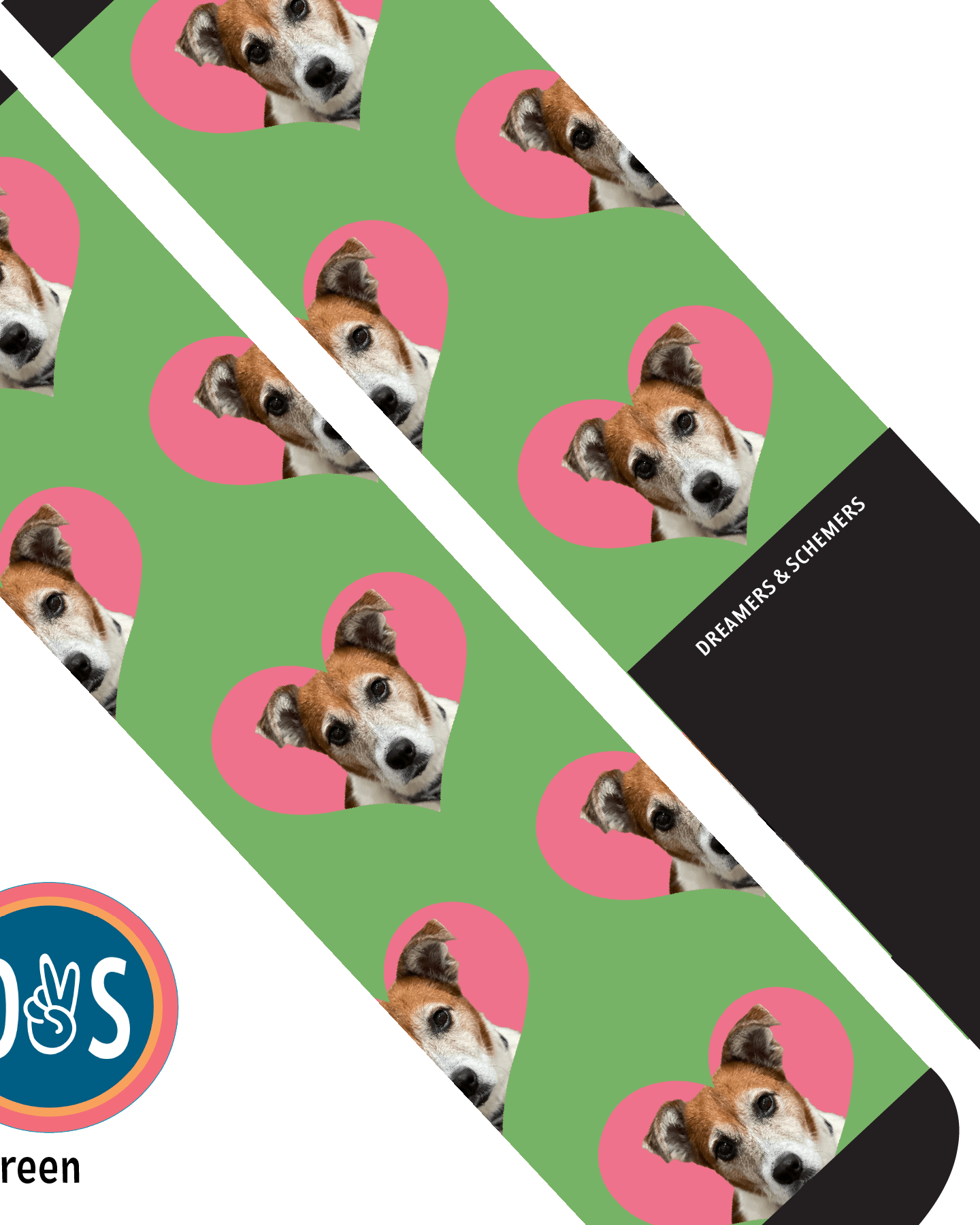 Custom AL Custom Socks Adult / Green Custom Heart Socks 1 Photo equestrian boot socks boot socks thin socks riding socks pattern socks tall socks funny socks knee high socks horse socks horse show socks