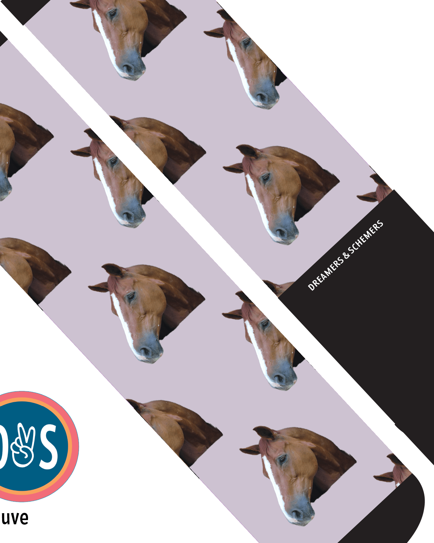 Custom AL Custom Socks Adult / Mauve Custom Solo Socks 1 Photo equestrian boot socks boot socks thin socks riding socks pattern socks tall socks funny socks knee high socks horse socks horse show socks