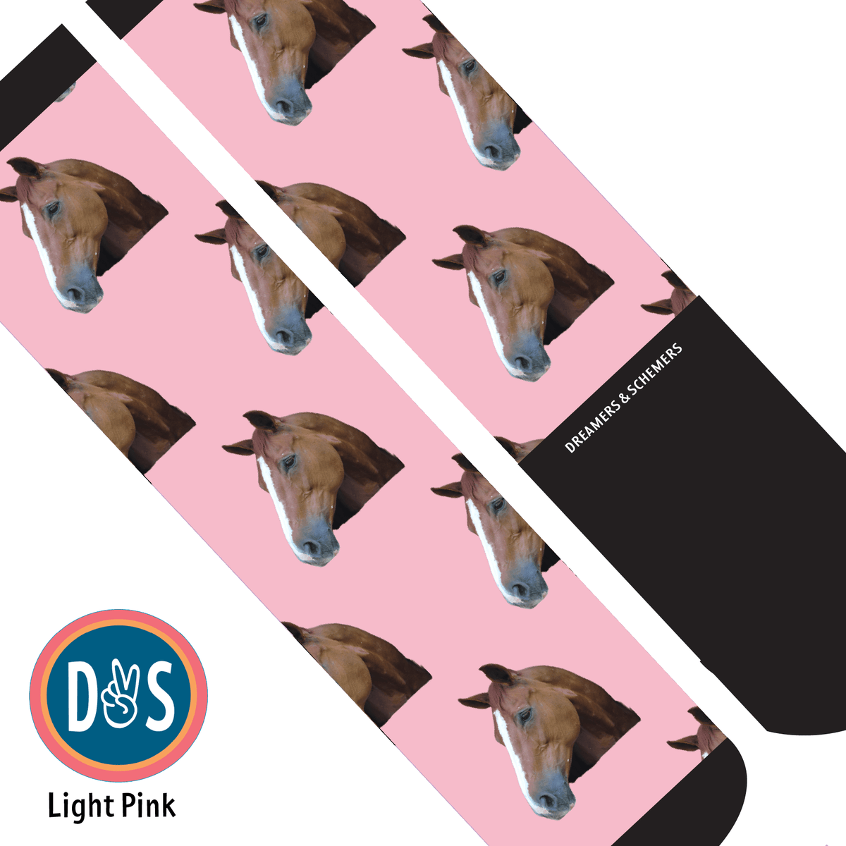 Favorite Color + Photo custom photo equestrian boot socks, additional view