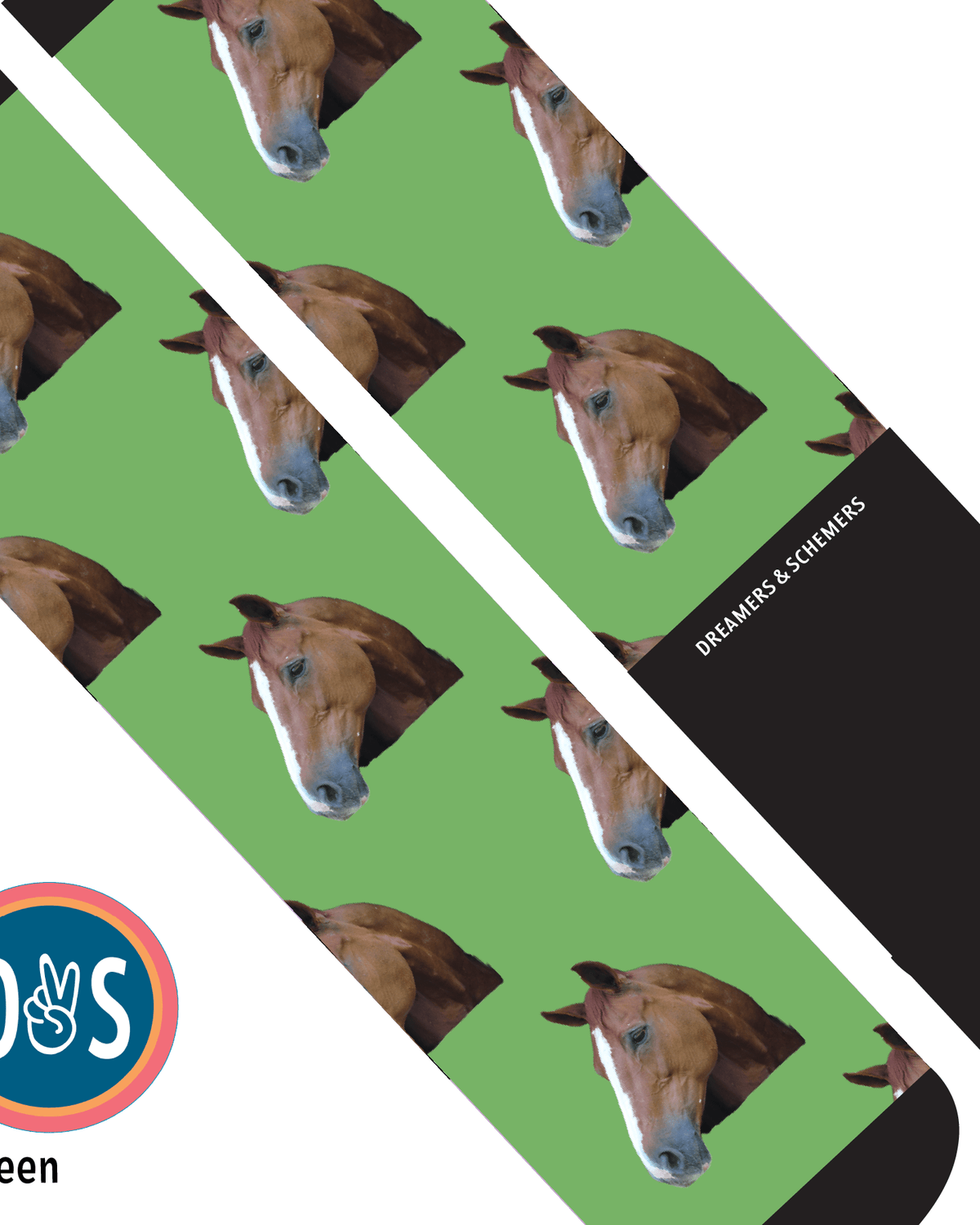 Favorite Color + Photo custom photo equestrian boot socks, additional view