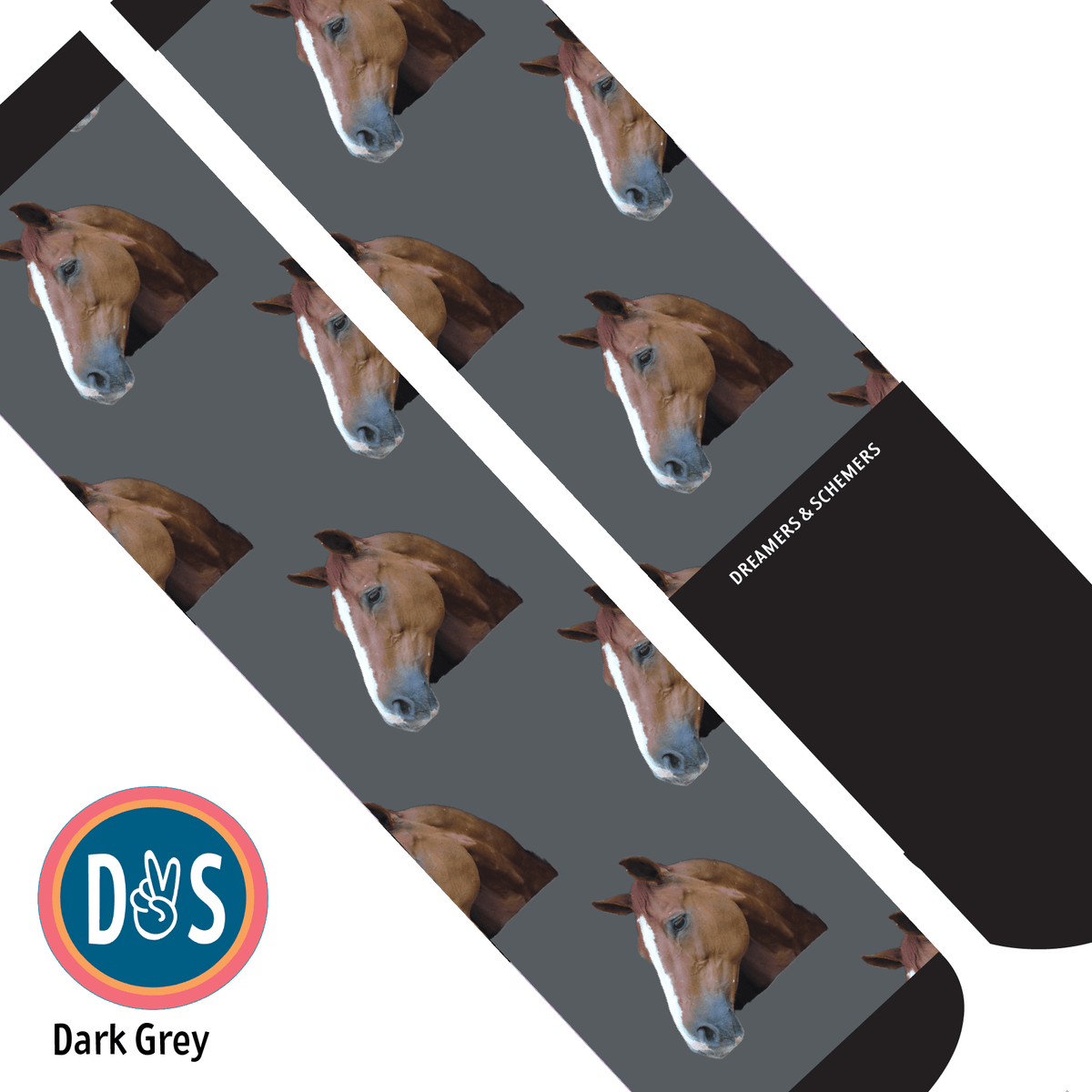 Favorite Color + Photo custom photo equestrian boot socks, additional view