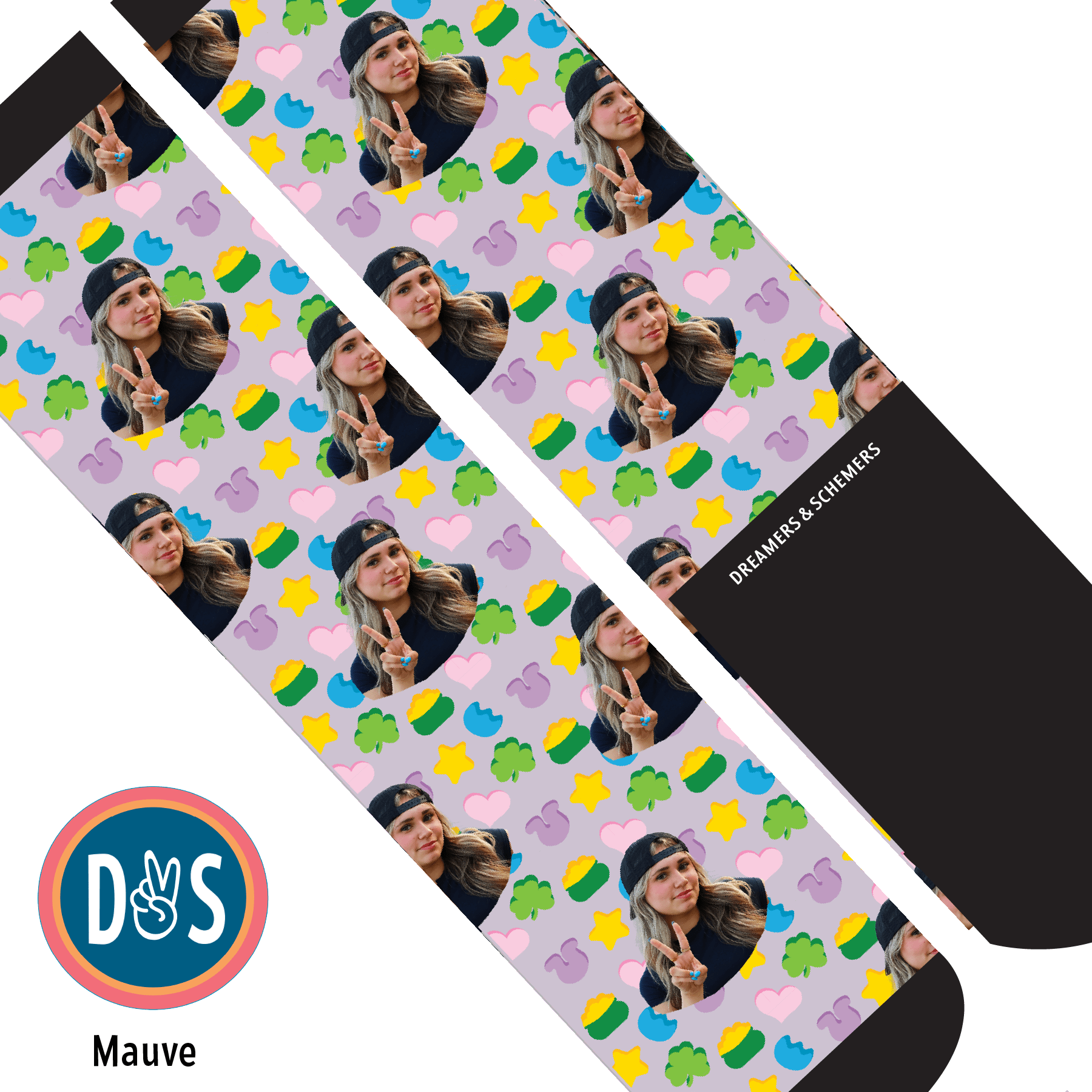 Custom AL Custom Socks Adult / Mauve Custom Solo with Lucky Treats Socks 1 Photo equestrian boot socks boot socks thin socks riding socks pattern socks tall socks funny socks knee high socks horse socks horse show socks