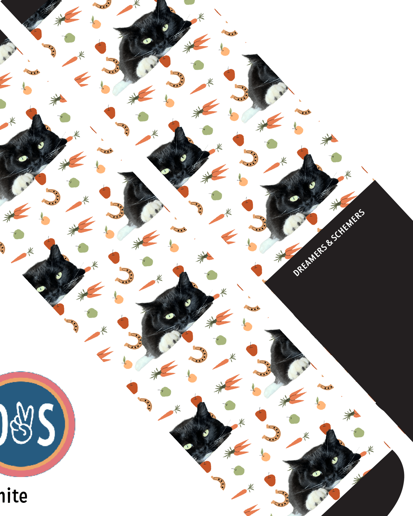 Custom AL Custom Socks Adult / White Custom Solo with Stable Snackies Socks 1 Photo equestrian boot socks boot socks thin socks riding socks pattern socks tall socks funny socks knee high socks horse socks horse show socks