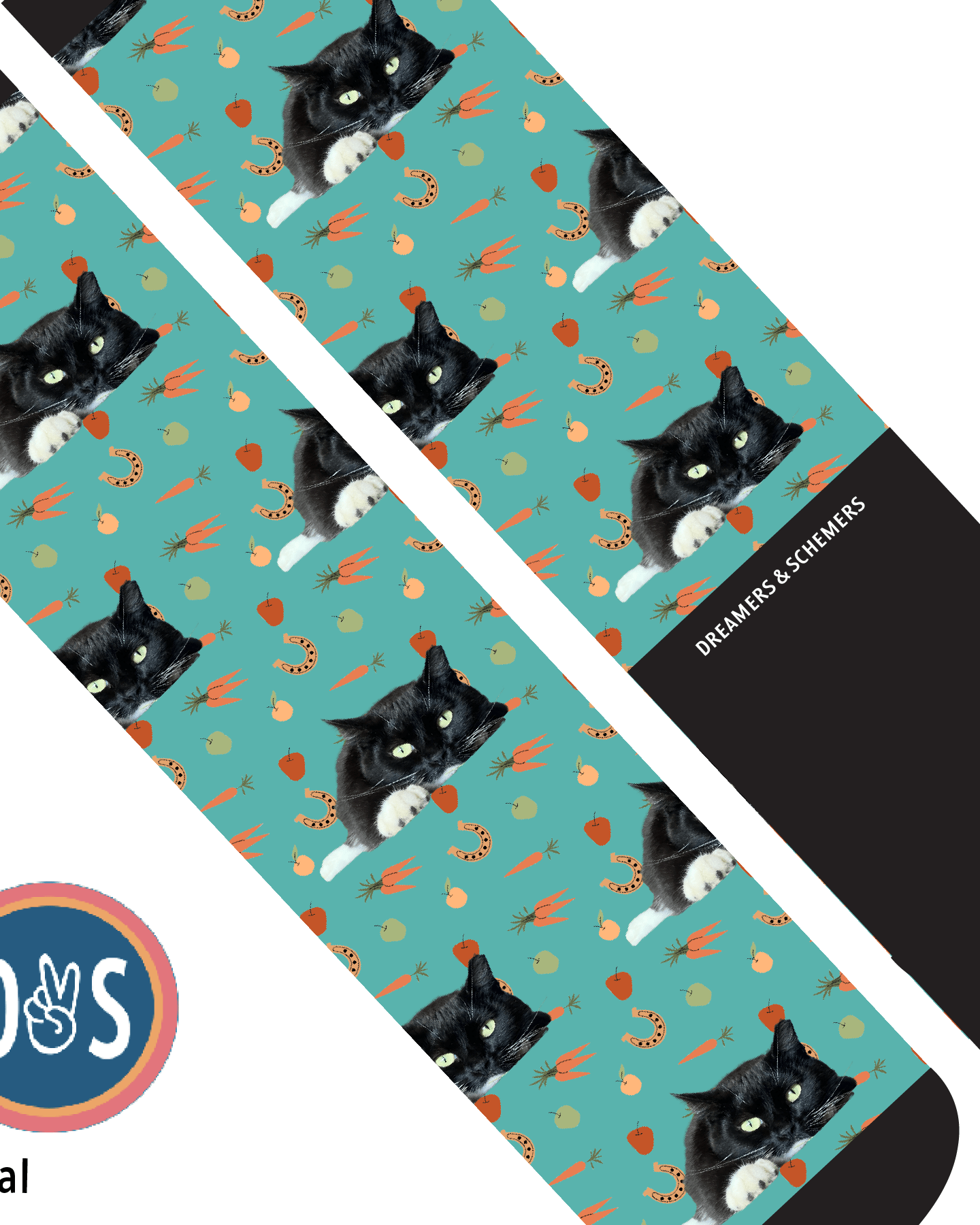 Custom AL Custom Socks Adult / Teal Custom Solo with Stable Snackies Socks 1 Photo equestrian boot socks boot socks thin socks riding socks pattern socks tall socks funny socks knee high socks horse socks horse show socks