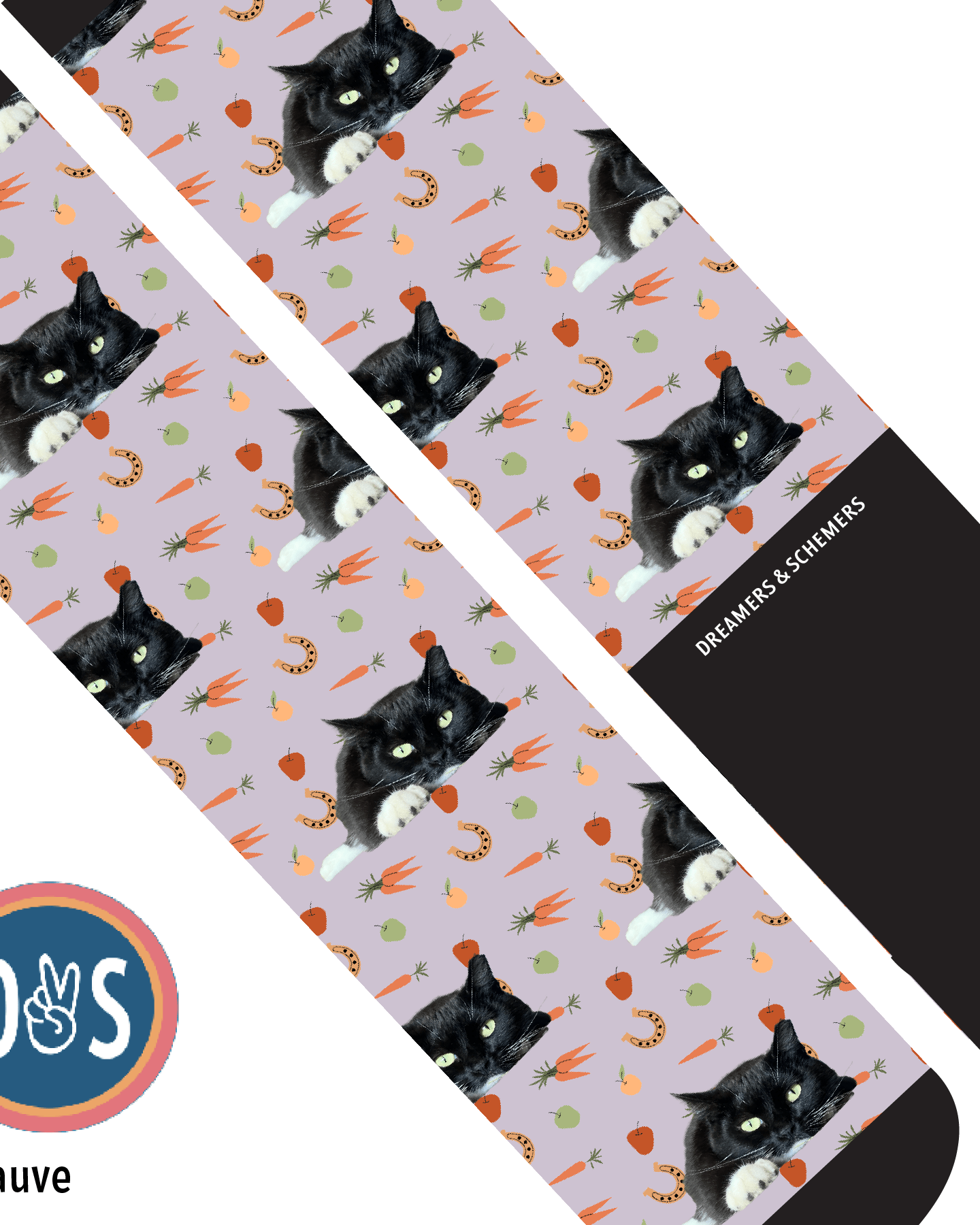 Custom AL Custom Socks Adult / Mauve Custom Solo with Stable Snackies Socks 1 Photo equestrian boot socks boot socks thin socks riding socks pattern socks tall socks funny socks knee high socks horse socks horse show socks