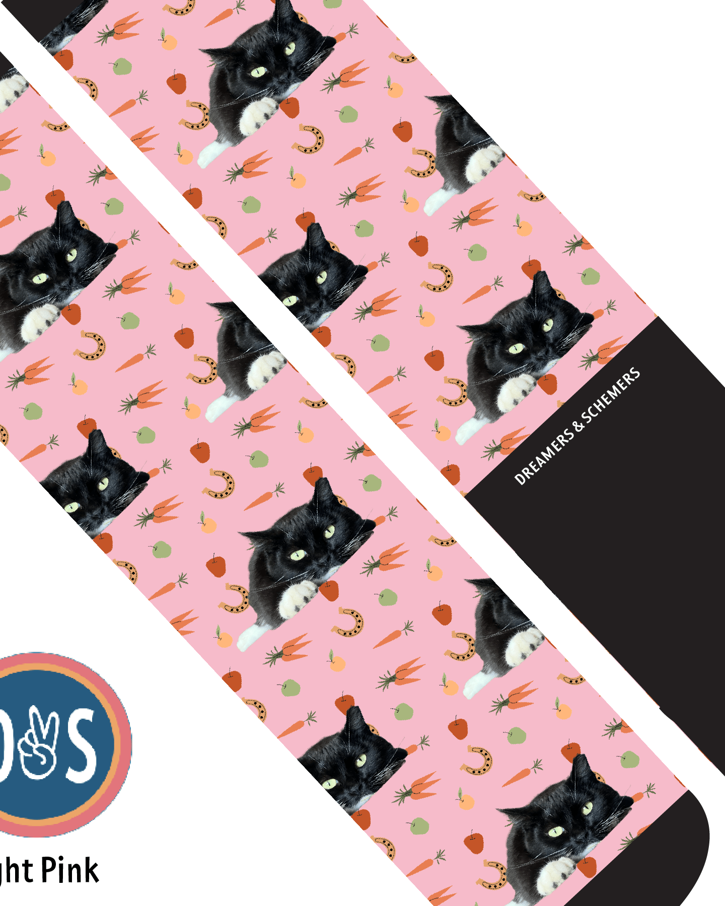 Custom AL Custom Socks Adult / Light Pink Custom Solo with Stable Snackies Socks 1 Photo equestrian boot socks boot socks thin socks riding socks pattern socks tall socks funny socks knee high socks horse socks horse show socks