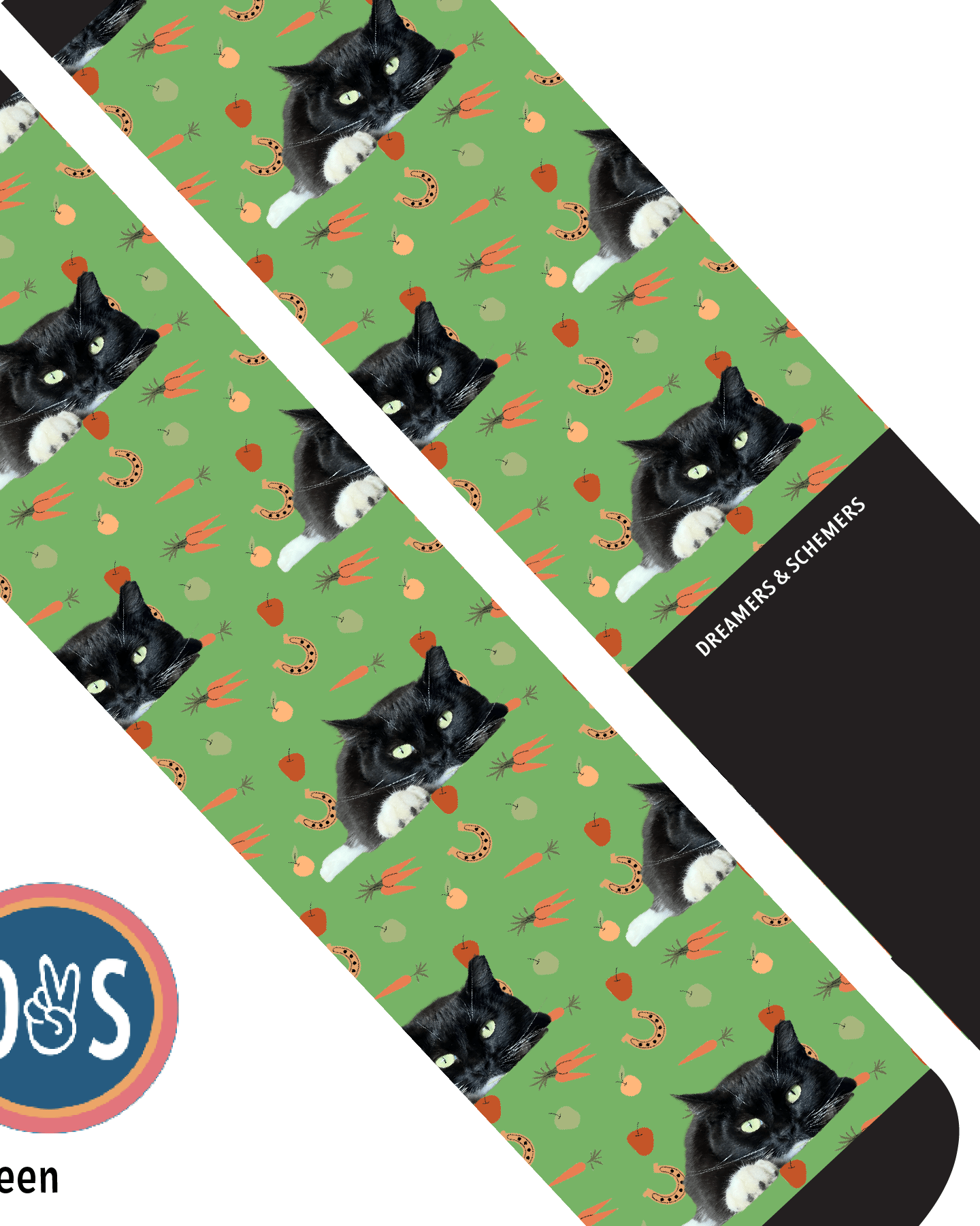 Custom AL Custom Socks Adult / Green Custom Solo with Stable Snackies Socks 1 Photo equestrian boot socks boot socks thin socks riding socks pattern socks tall socks funny socks knee high socks horse socks horse show socks