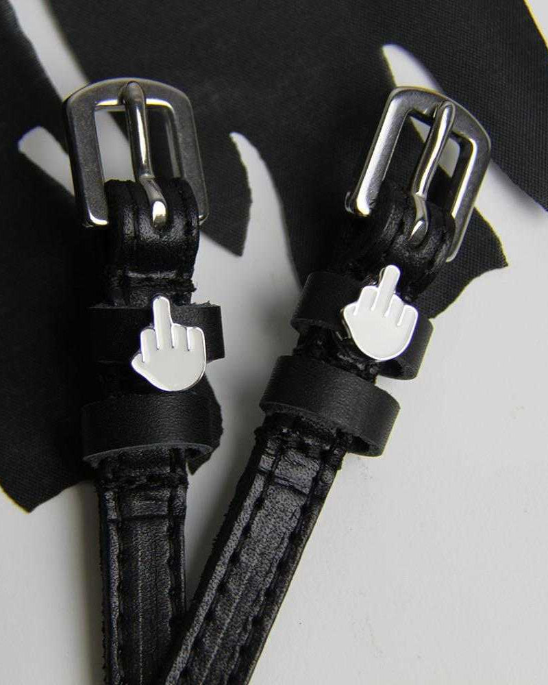 ManeJane Black Spur Straps Da Bird Spur Straps equestrian boot socks boot socks thin socks riding socks pattern socks tall socks funny socks knee high socks horse socks horse show socks