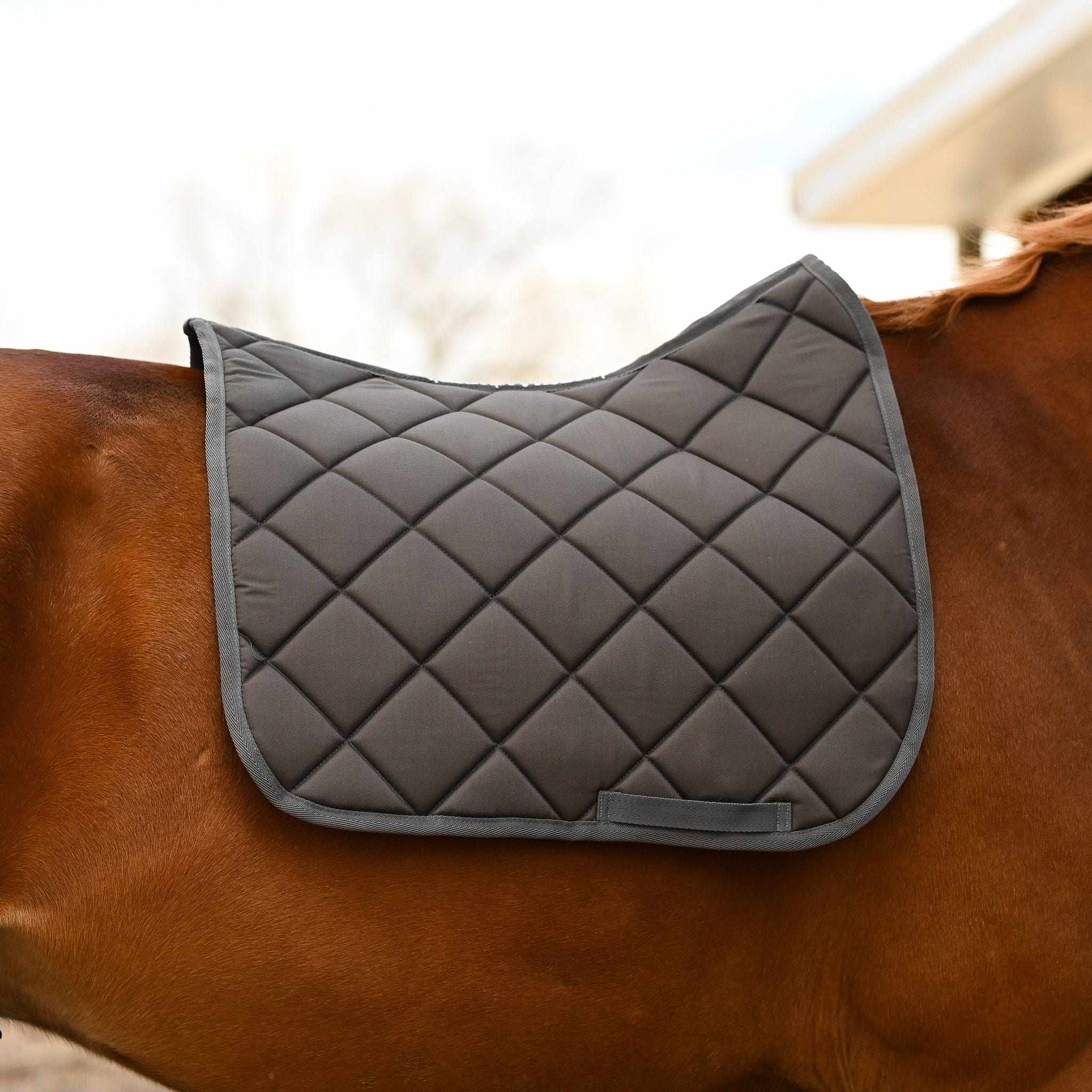 Dreamers & Schemers Dark Gray Saddle Pad – patterned saddle pad, equestrian gift, horseback riding gear from Dreamers & Schemers Saddle Pads