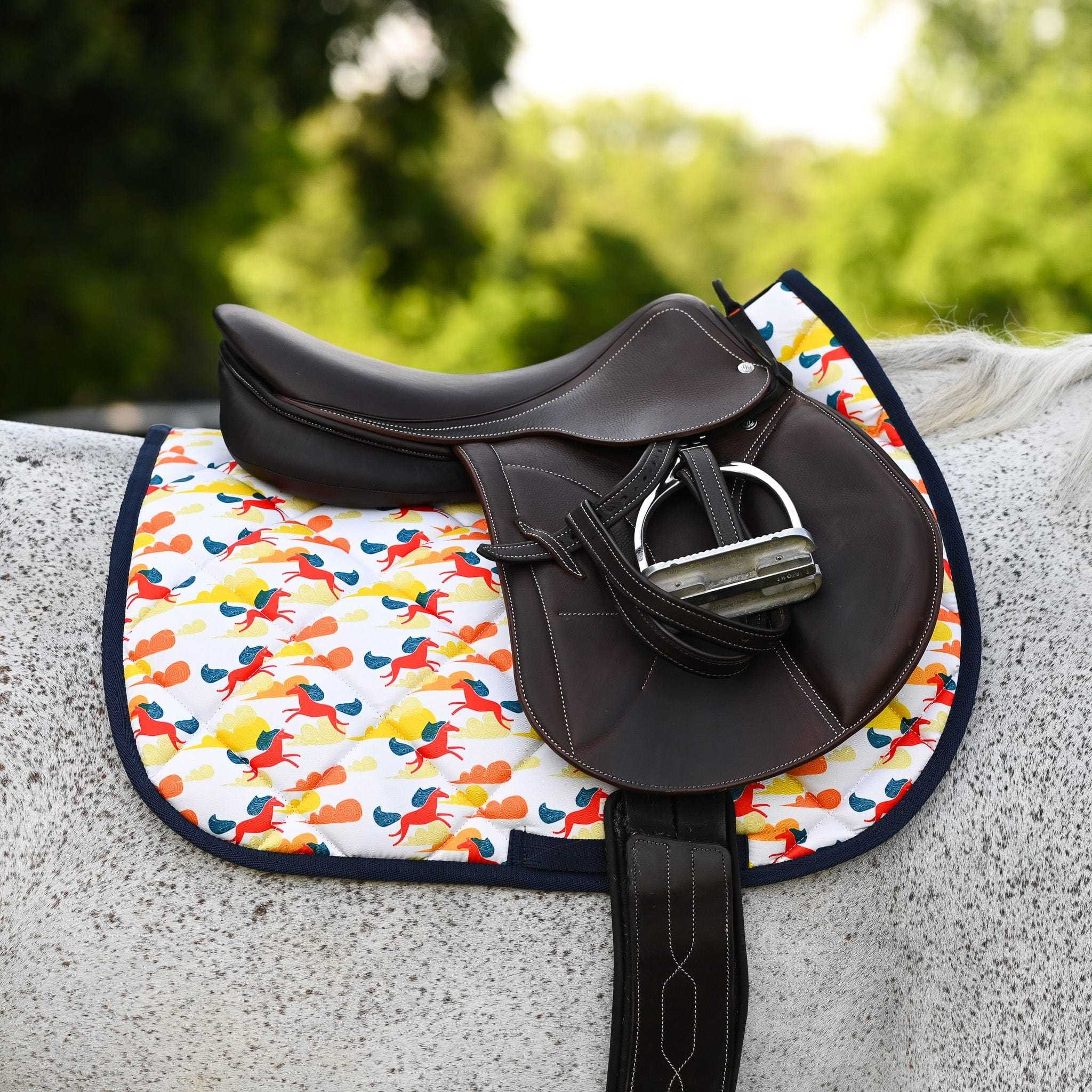 Dreamers & Schemers Day Dreams Saddle Pad – patterned saddle pad, equestrian gift, horseback riding gear from Dreamers & Schemers Saddle Pads