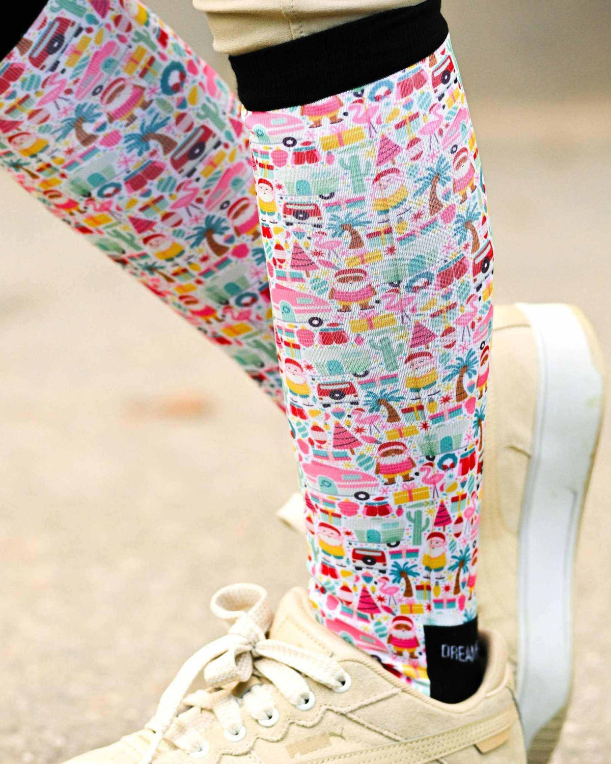 dreamers & schemers Pair & A Spare Deck the Palms Pair & A Spare Socks equestrian boot socks boot socks thin socks riding socks pattern socks tall socks funny socks knee high socks horse socks horse show socks