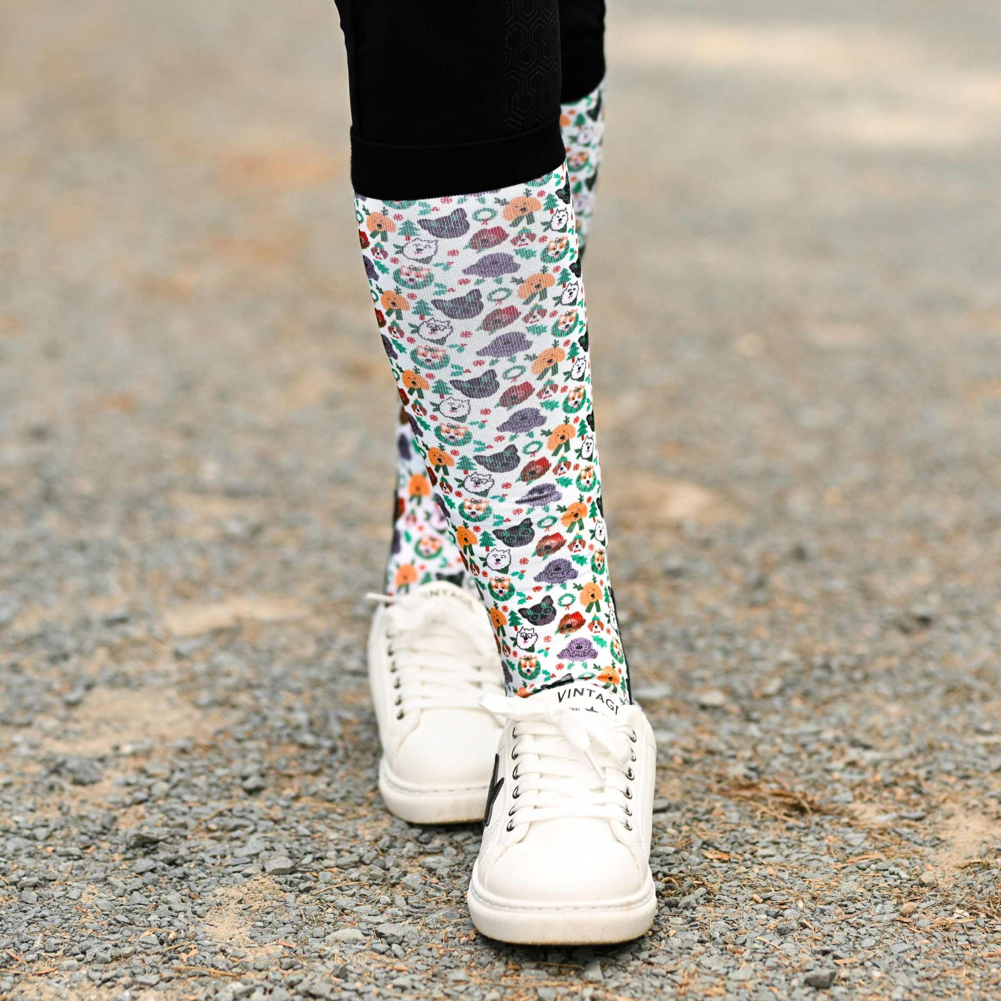 dreamers & schemers Pair & A Spare Deck the Paws Pair & A Spare Socks equestrian boot socks boot socks thin socks riding socks pattern socks tall socks funny socks knee high socks horse socks horse show socks