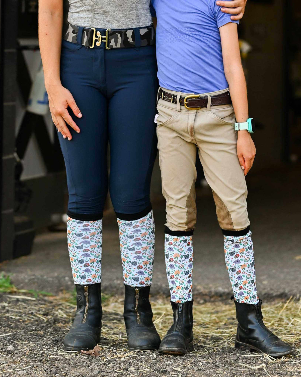 dreamers & schemers Youth Deck the Paws Youth Pair & A Spare Socks equestrian boot socks boot socks thin socks riding socks pattern socks tall socks funny socks knee high socks horse socks horse show socks