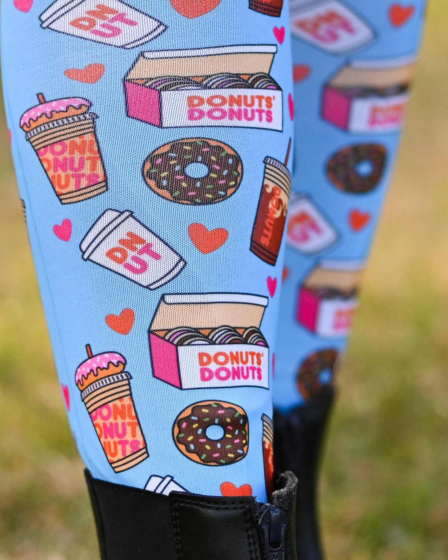 Donuts Pair & a Spare equestrian boot socks with donut sprinkles print, by Dreamers & Schemers