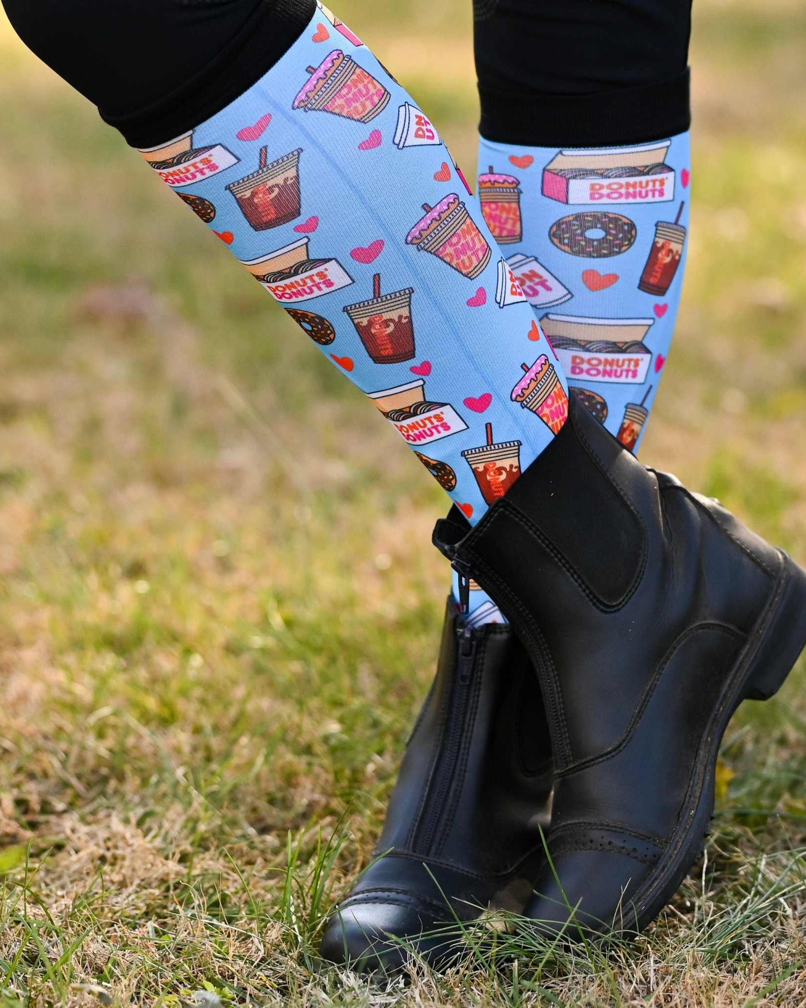 Donuts Pair & a Spare equestrian boot socks, additional view
