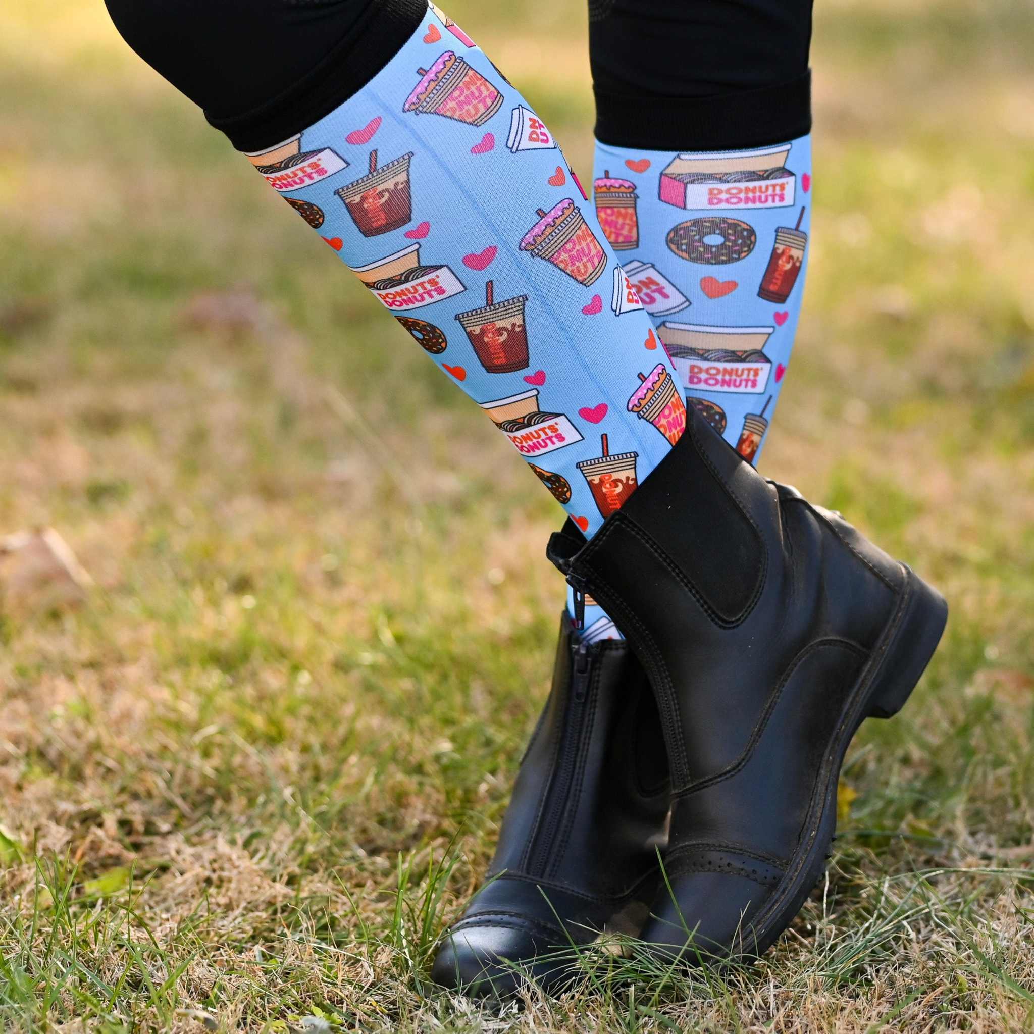 Donuts Pair & a Spare equestrian boot socks, additional view
