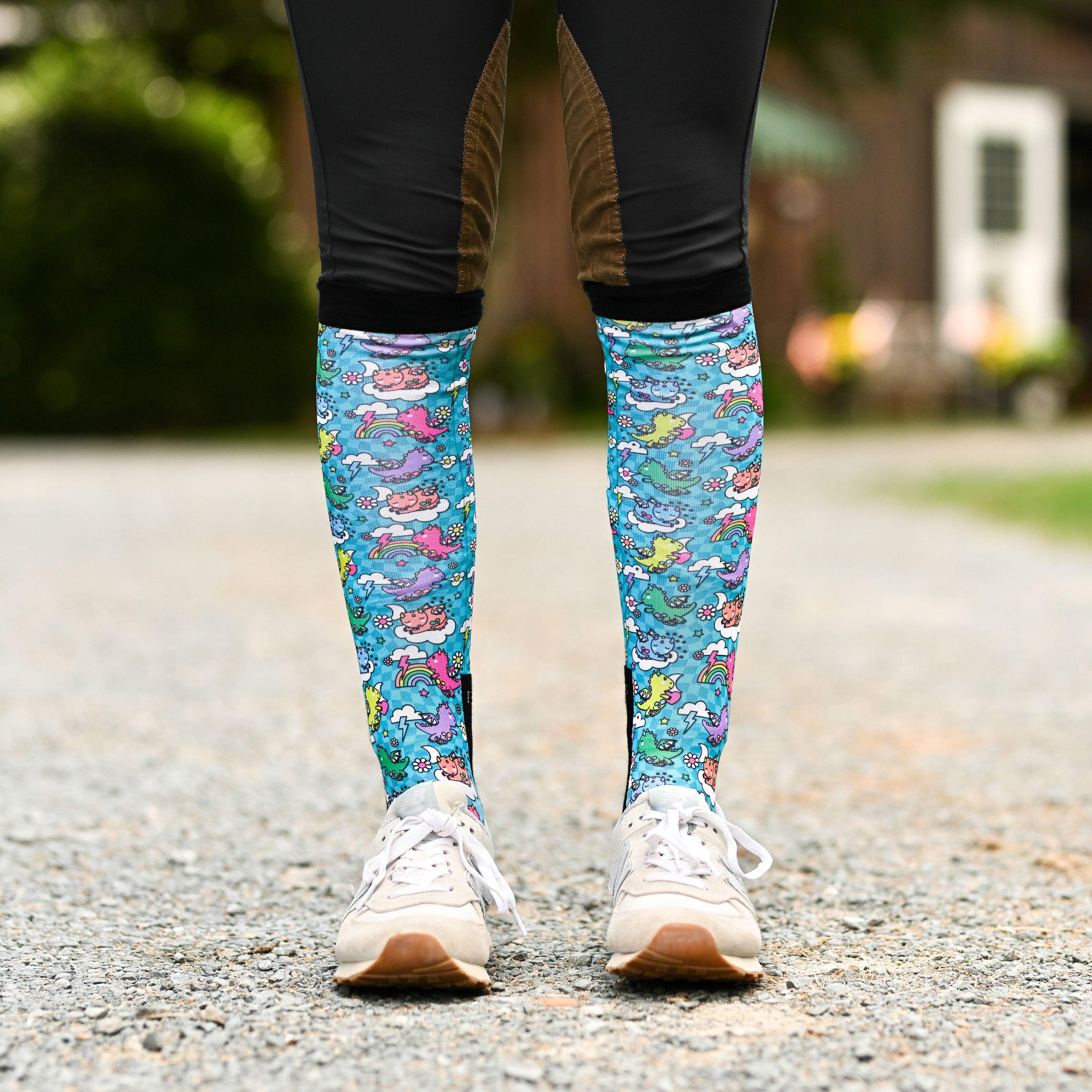 dreamers & schemers Pair & A Spare Dragon Dreams Pair & A Spare Socks equestrian boot socks boot socks thin socks riding socks pattern socks tall socks funny socks knee high socks horse socks horse show socks