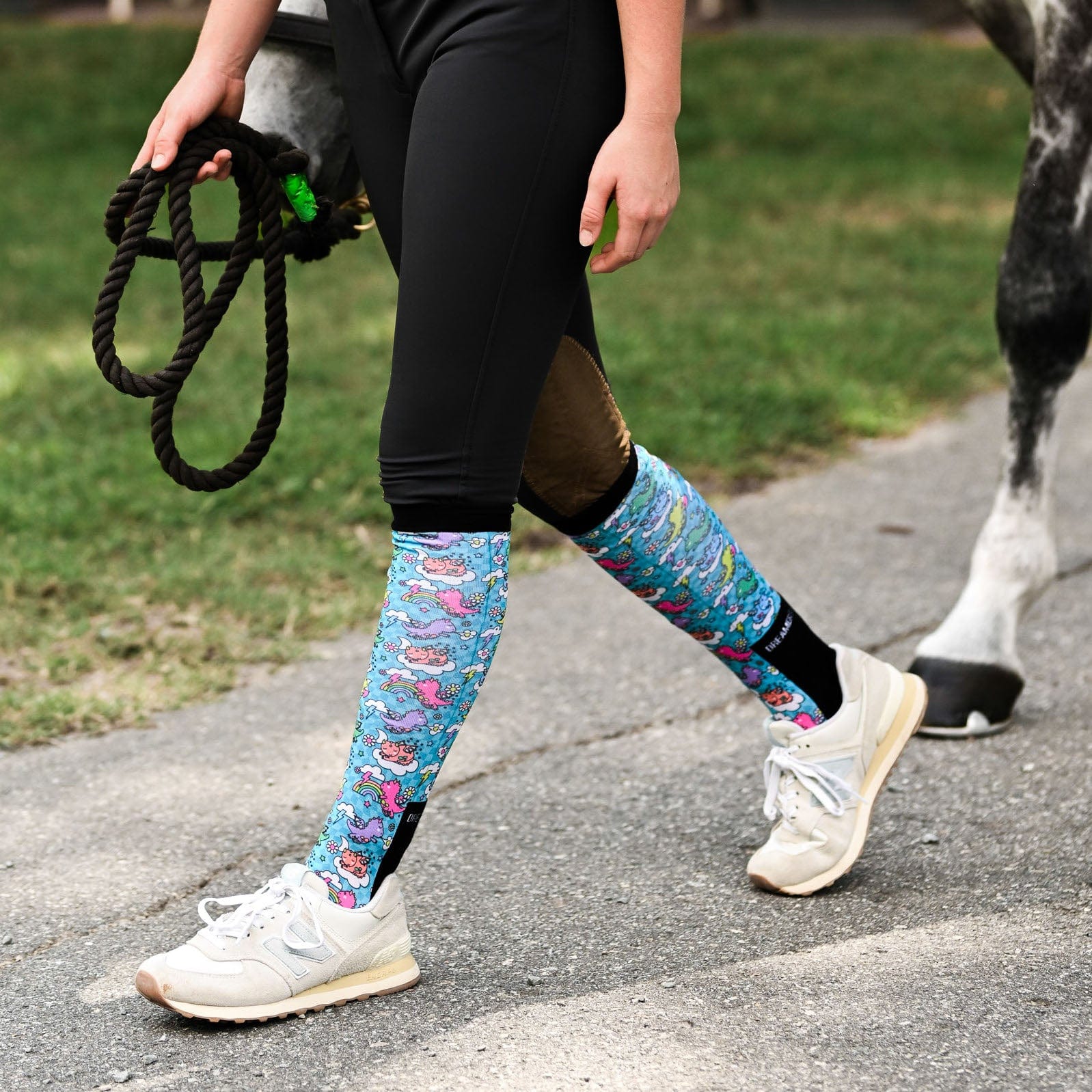 dreamers & schemers Pair & A Spare Dragon Dreams Pair & A Spare Socks equestrian boot socks boot socks thin socks riding socks pattern socks tall socks funny socks knee high socks horse socks horse show socks