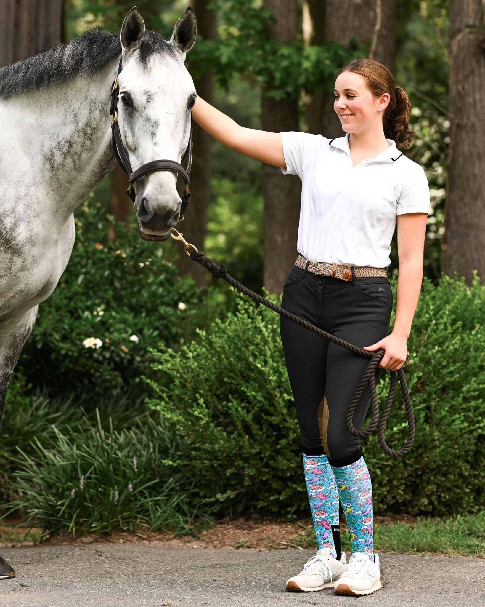 dreamers & schemers Pair & A Spare Dragon Dreams Pair & A Spare Socks equestrian boot socks boot socks thin socks riding socks pattern socks tall socks funny socks knee high socks horse socks horse show socks