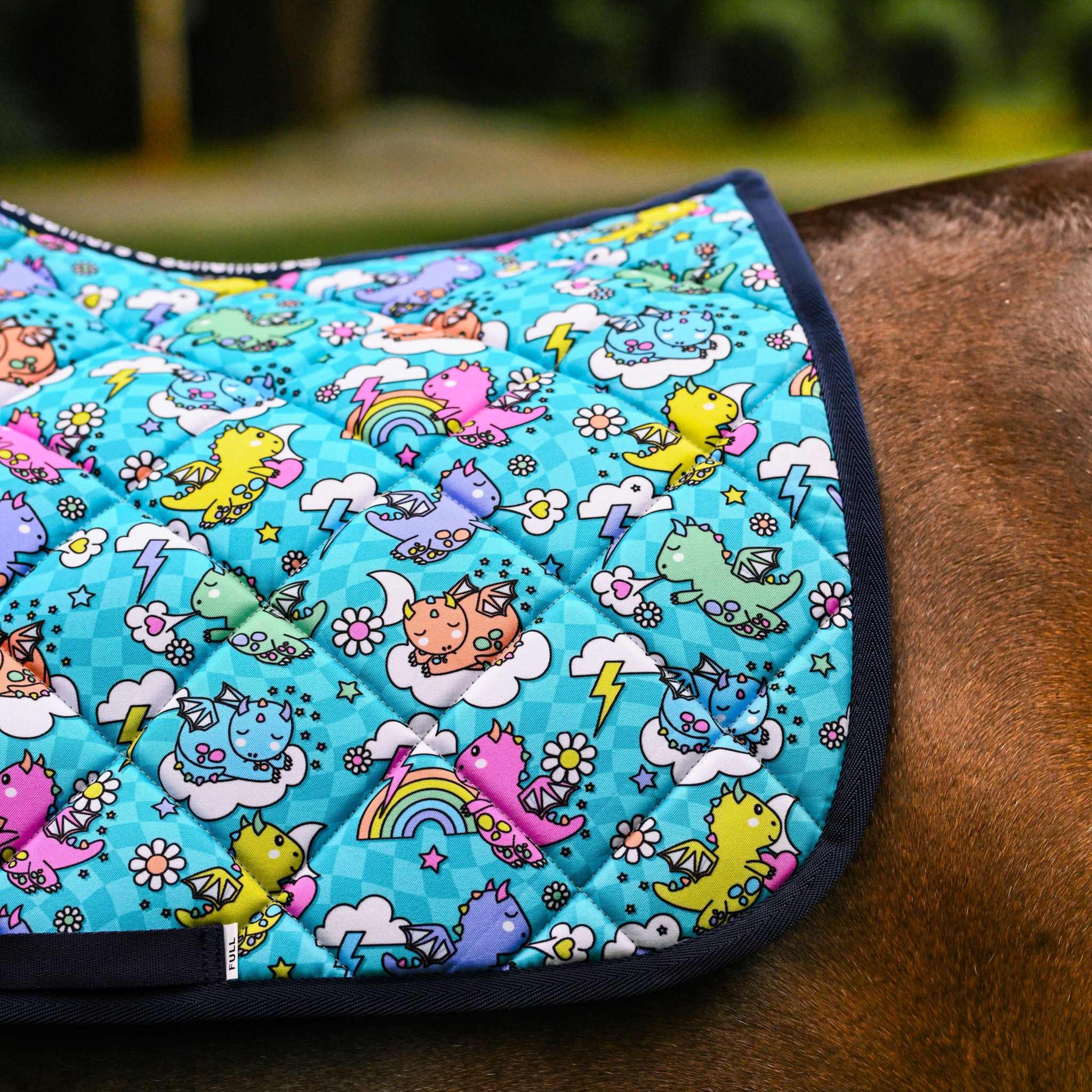 Dreamers & Schemers Dragon Dreams Saddle Pad – patterned saddle pad, equestrian gift, horseback riding gear from Dreamers & Schemers Saddle Pads