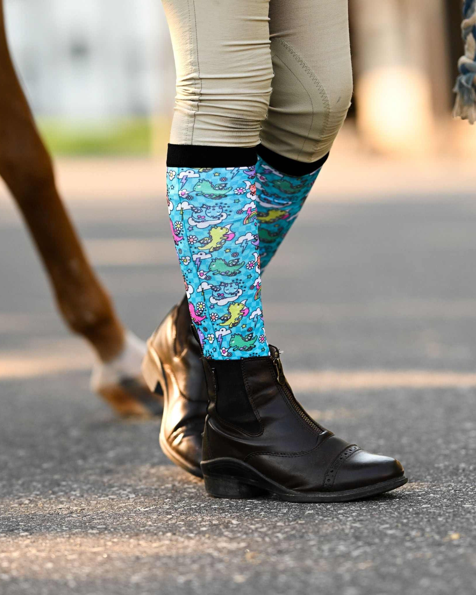 dreamers & schemers Youth Dragon Dreams Youth Pair & A Spare Socks equestrian boot socks boot socks thin socks riding socks pattern socks tall socks funny socks knee high socks horse socks horse show socks