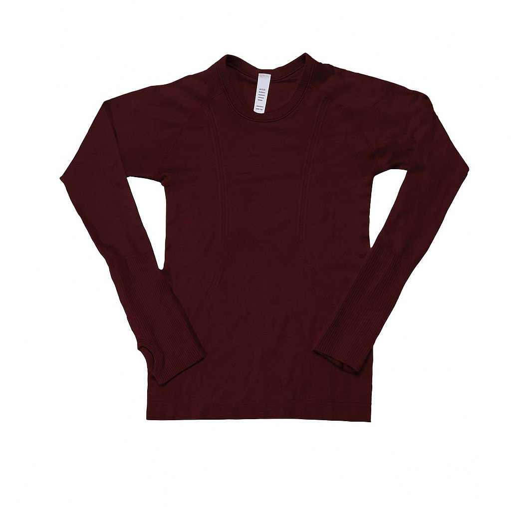 The TackHack For the Rider XS / Burgundy Equitation Tech Long Sleeve Top equestrian boot socks boot socks thin socks riding socks pattern socks tall socks funny socks knee high socks horse socks horse show socks