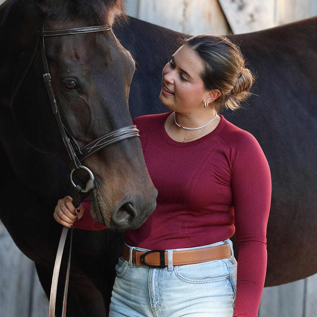 Equitation Tech Long Sleeve Top, additional view, equestrian apparel by Dreamers & Schemers