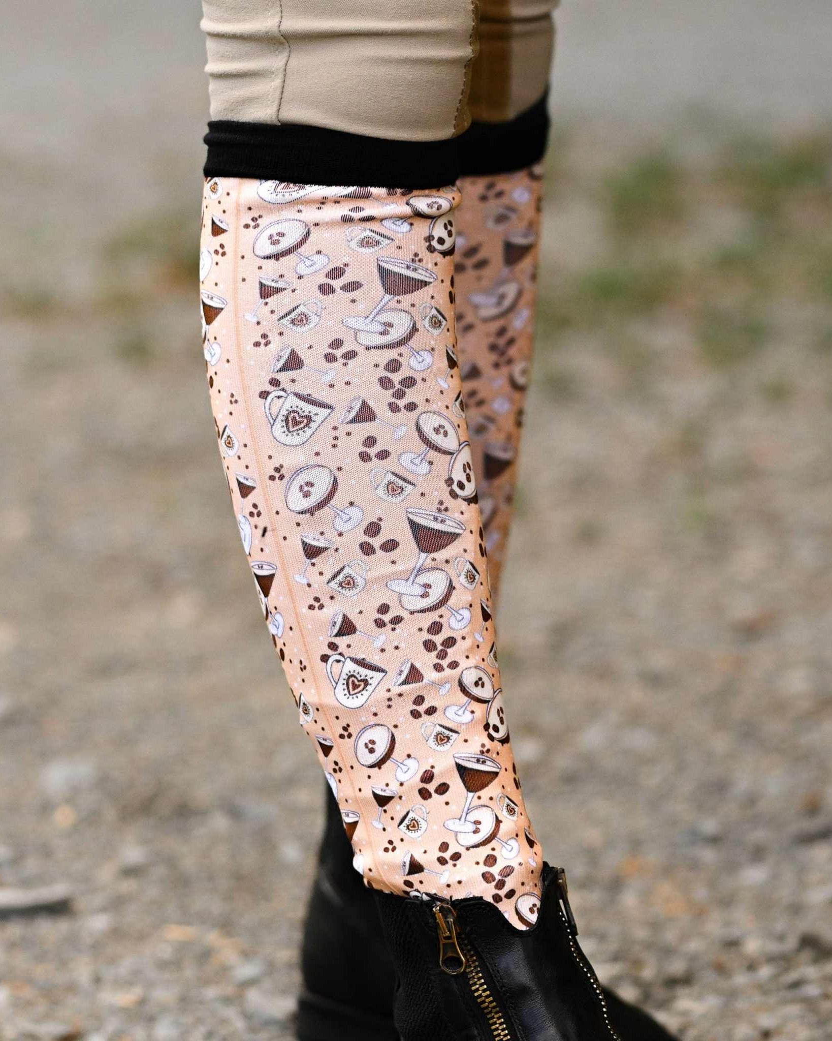 dreamers & schemers Pair & A Spare Espresso Yourself Pair & A Spare Socks equestrian boot socks boot socks thin socks riding socks pattern socks tall socks funny socks knee high socks horse socks horse show socks