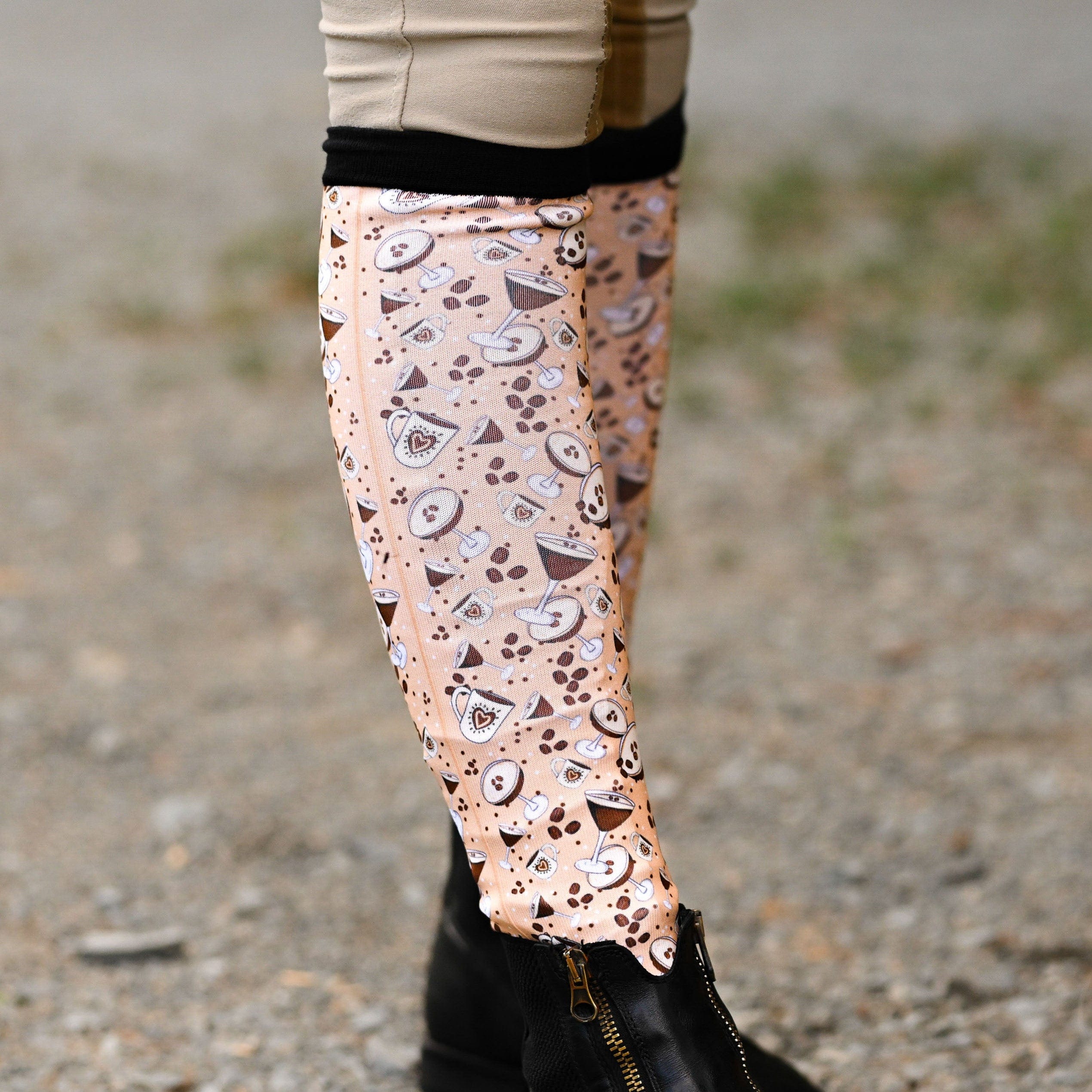 dreamers & schemers Pair & A Spare Espresso Yourself Pair & A Spare Socks equestrian boot socks boot socks thin socks riding socks pattern socks tall socks funny socks knee high socks horse socks horse show socks