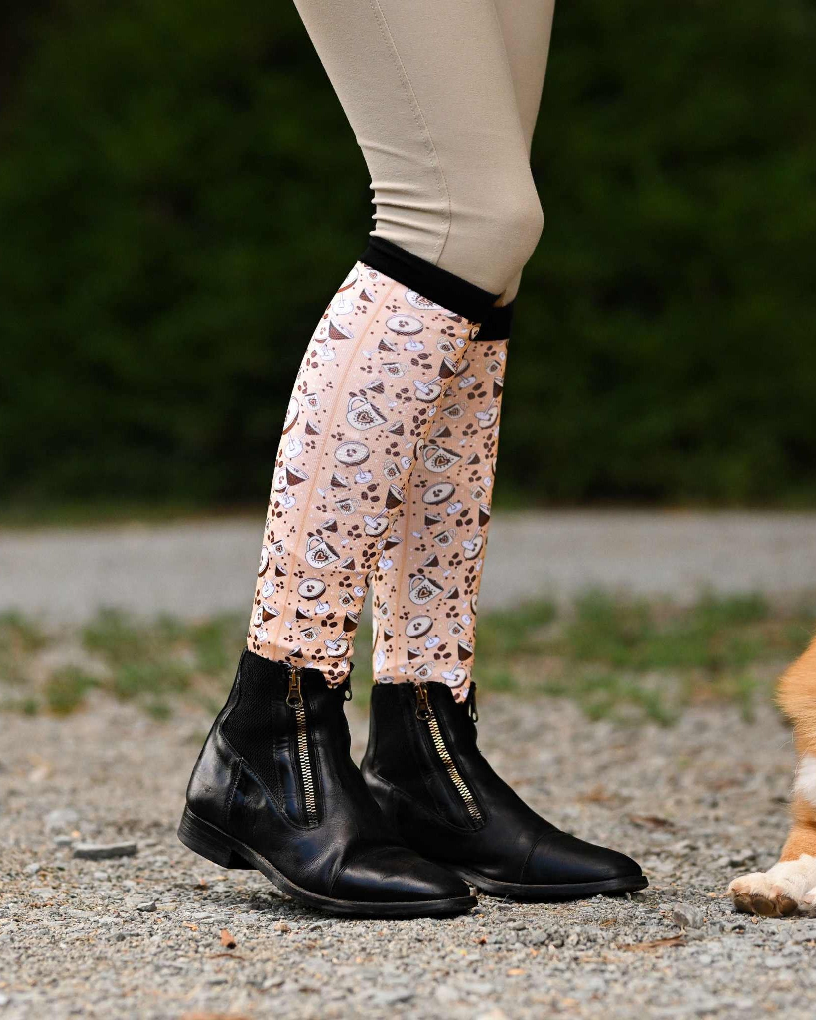 dreamers & schemers Pair & A Spare Espresso Yourself Pair & A Spare Socks equestrian boot socks boot socks thin socks riding socks pattern socks tall socks funny socks knee high socks horse socks horse show socks