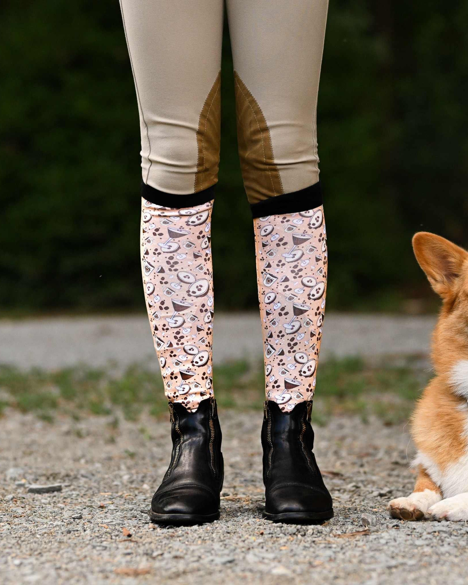 dreamers & schemers Pair & A Spare Espresso Yourself Pair & A Spare Socks equestrian boot socks boot socks thin socks riding socks pattern socks tall socks funny socks knee high socks horse socks horse show socks