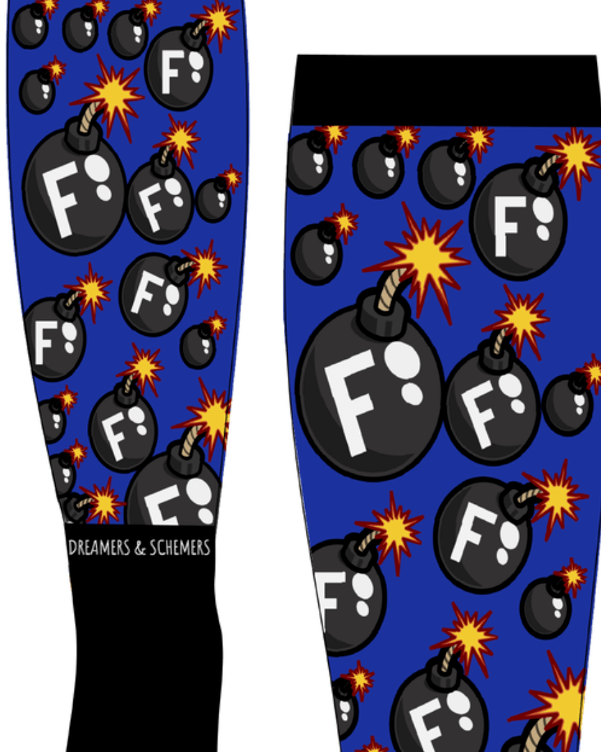 F Bomb Pair & a Spare equestrian boot socks, alternate angle, by Dreamers & Schemers