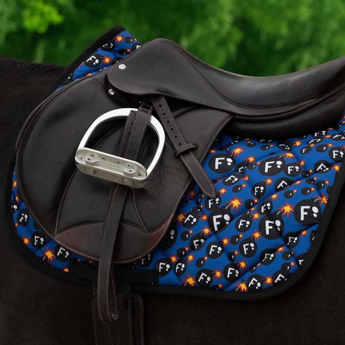 Dreamers & Schemers F Bomb Saddle Pad – patterned saddle pad, equestrian gift, horseback riding gear from Dreamers & Schemers Saddle Pads